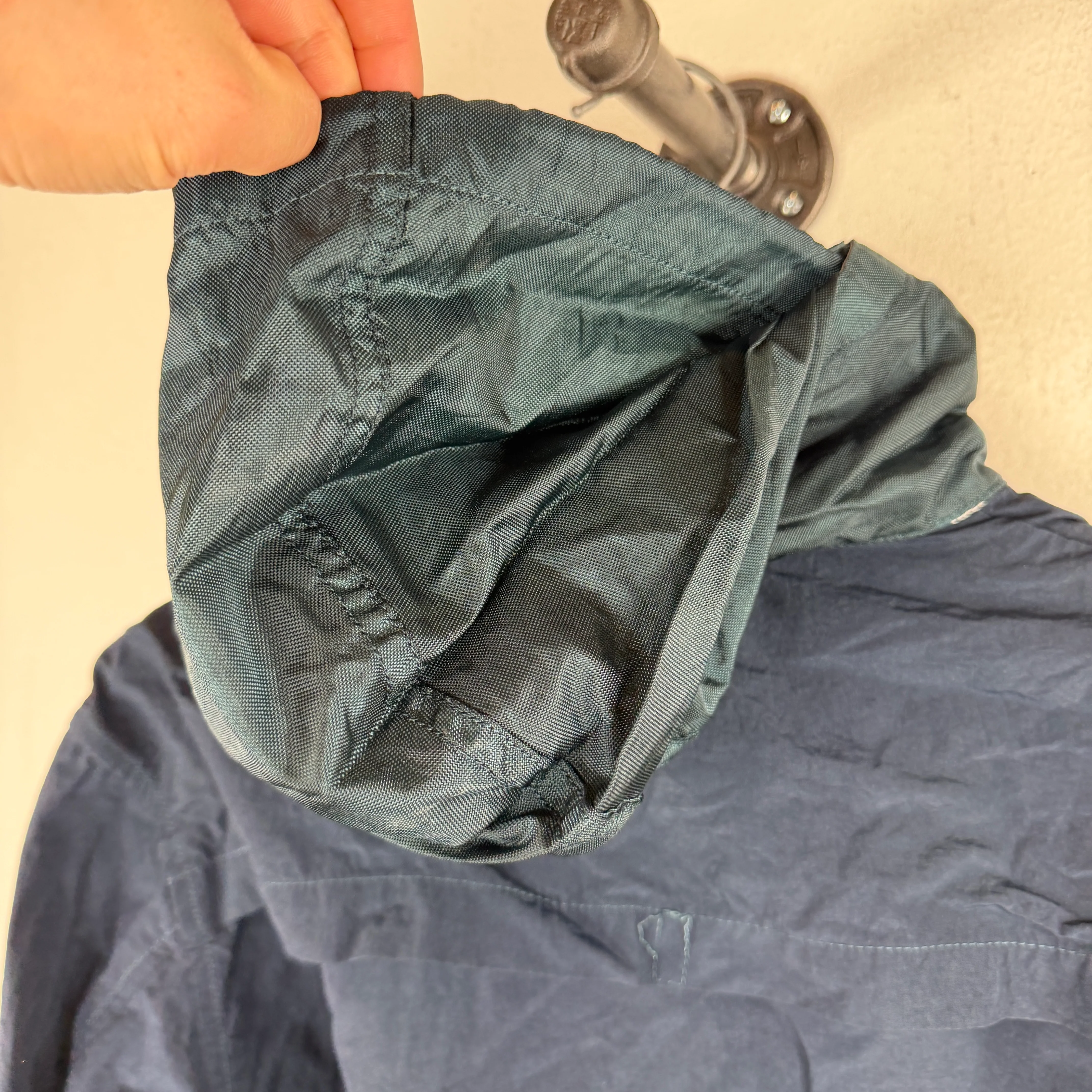 CP Company Navy Polyamide Zip Up Jacket - Image 8