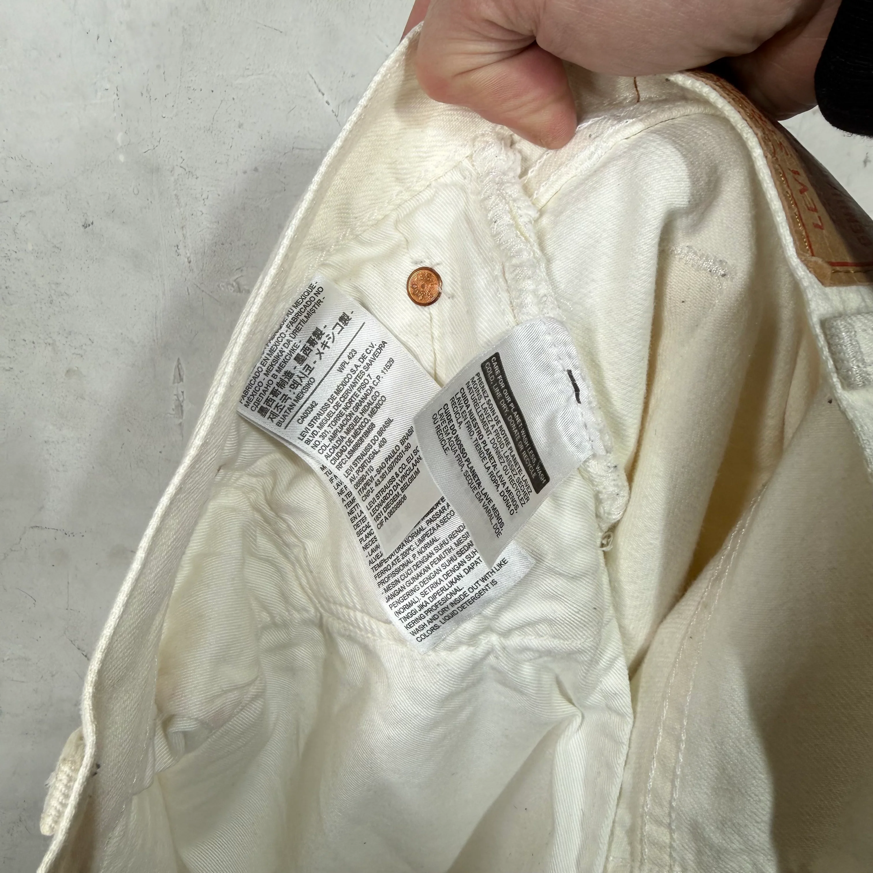 Denim Tears Levi's 501 White Wreath Jeans - Image 2