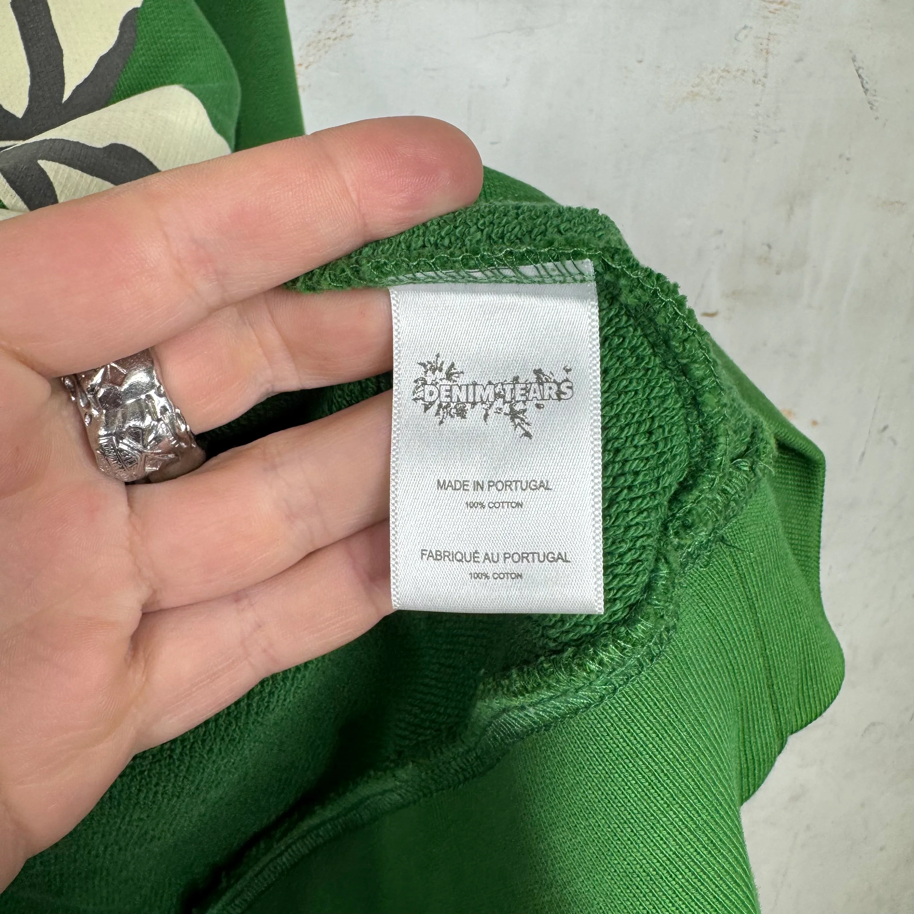Denim Tears x CPFM Green Wreath Crewneck Sweater - Image 4