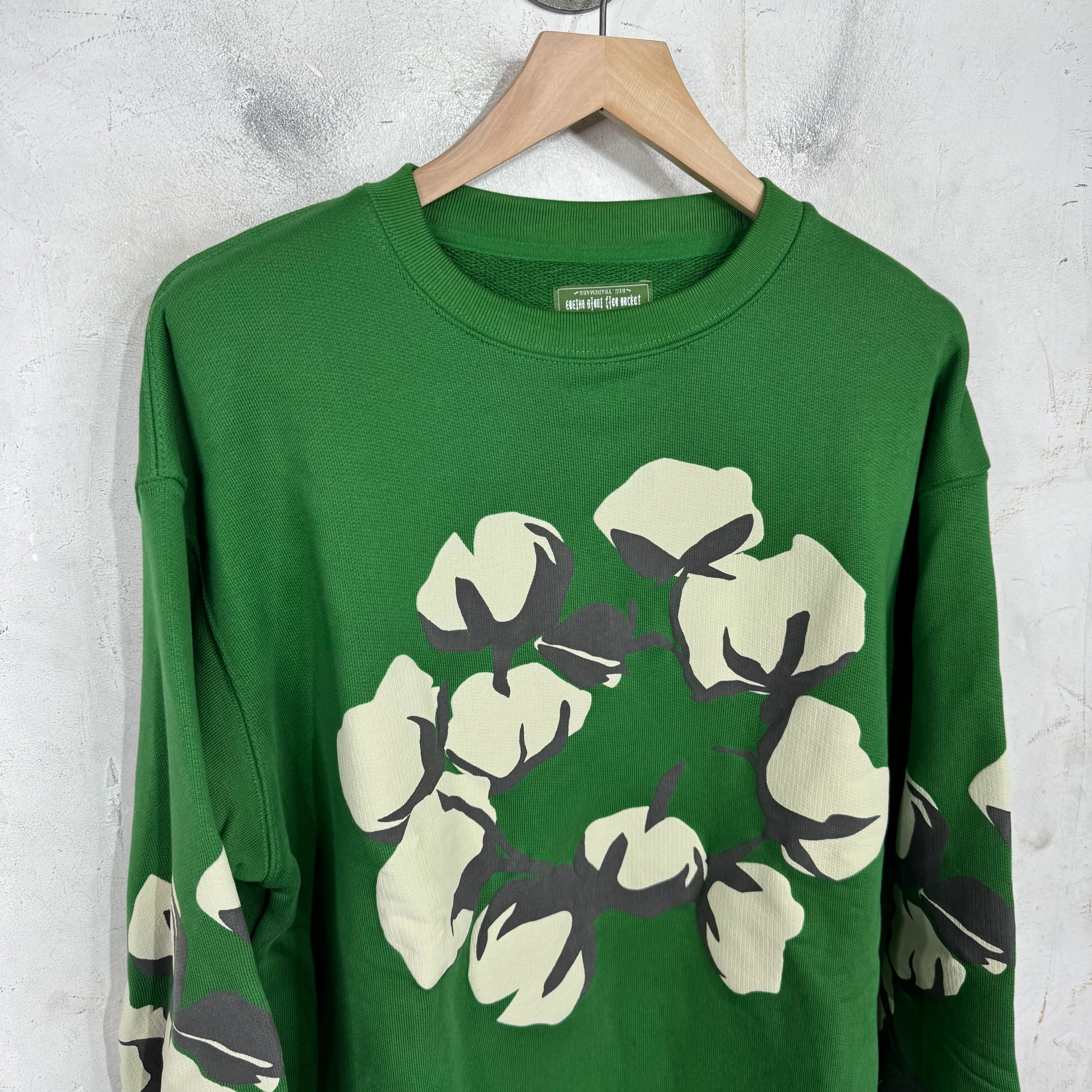Denim Tears x CPFM Green Wreath Crewneck Sweater - Image 5