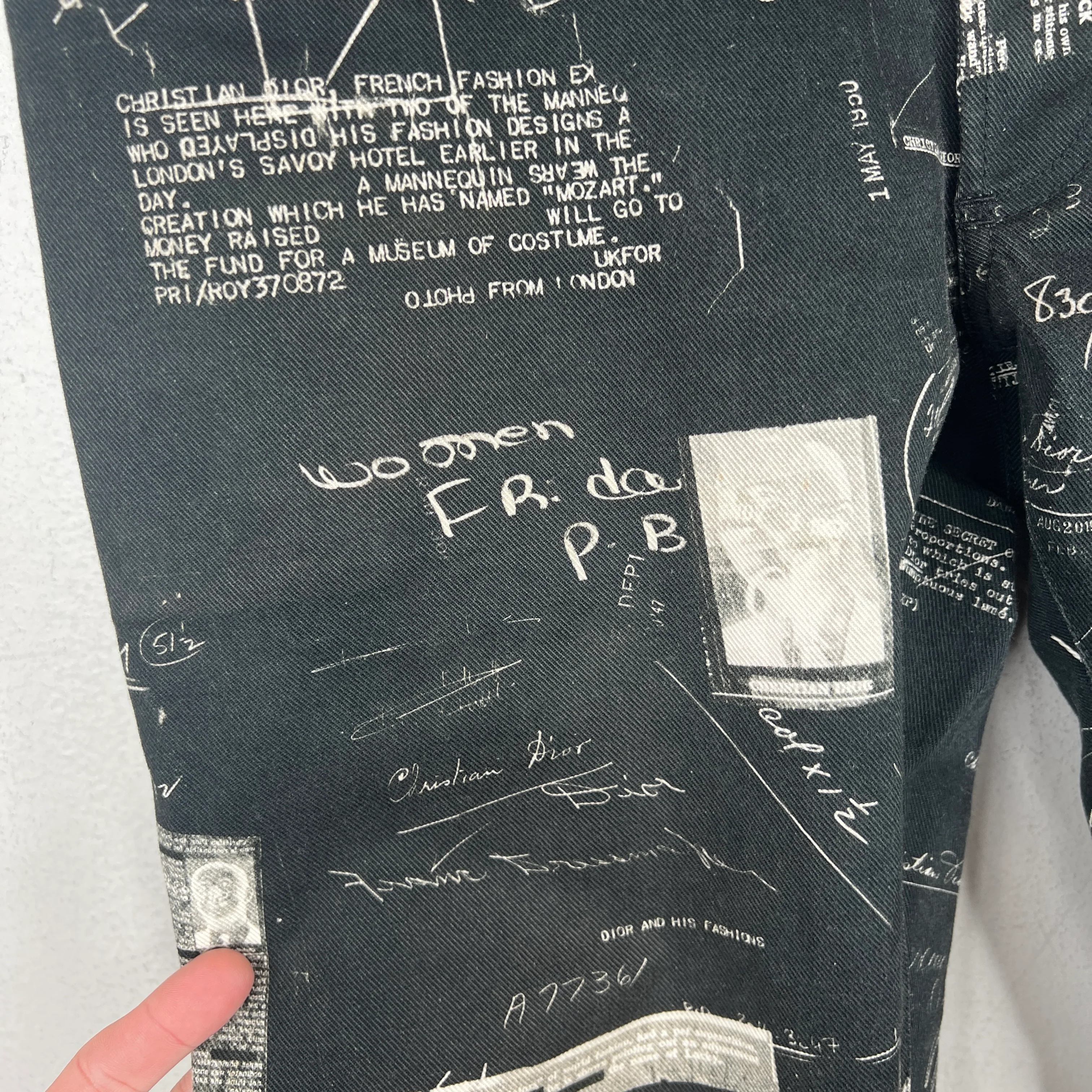 Dior Black Doodle Slim Denim Jeans - Image 8