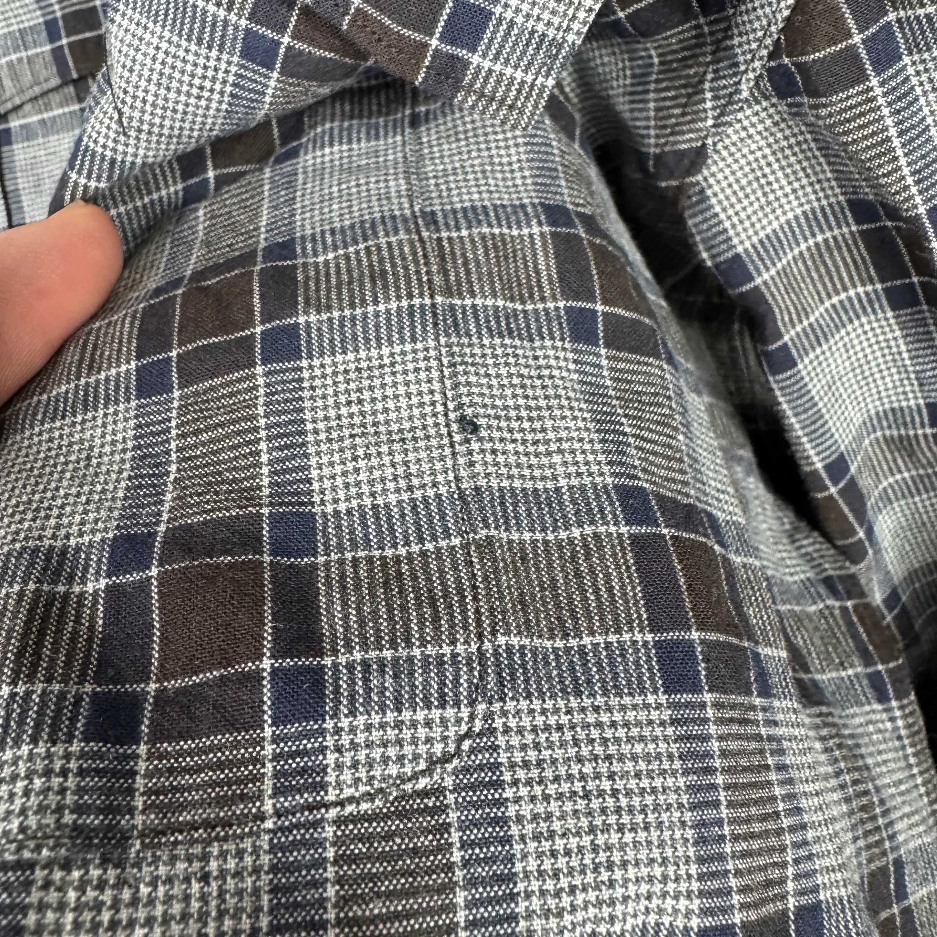 Dries Van Noten Blue/Brown Plaid Shirt With Epaulettes - Image 11