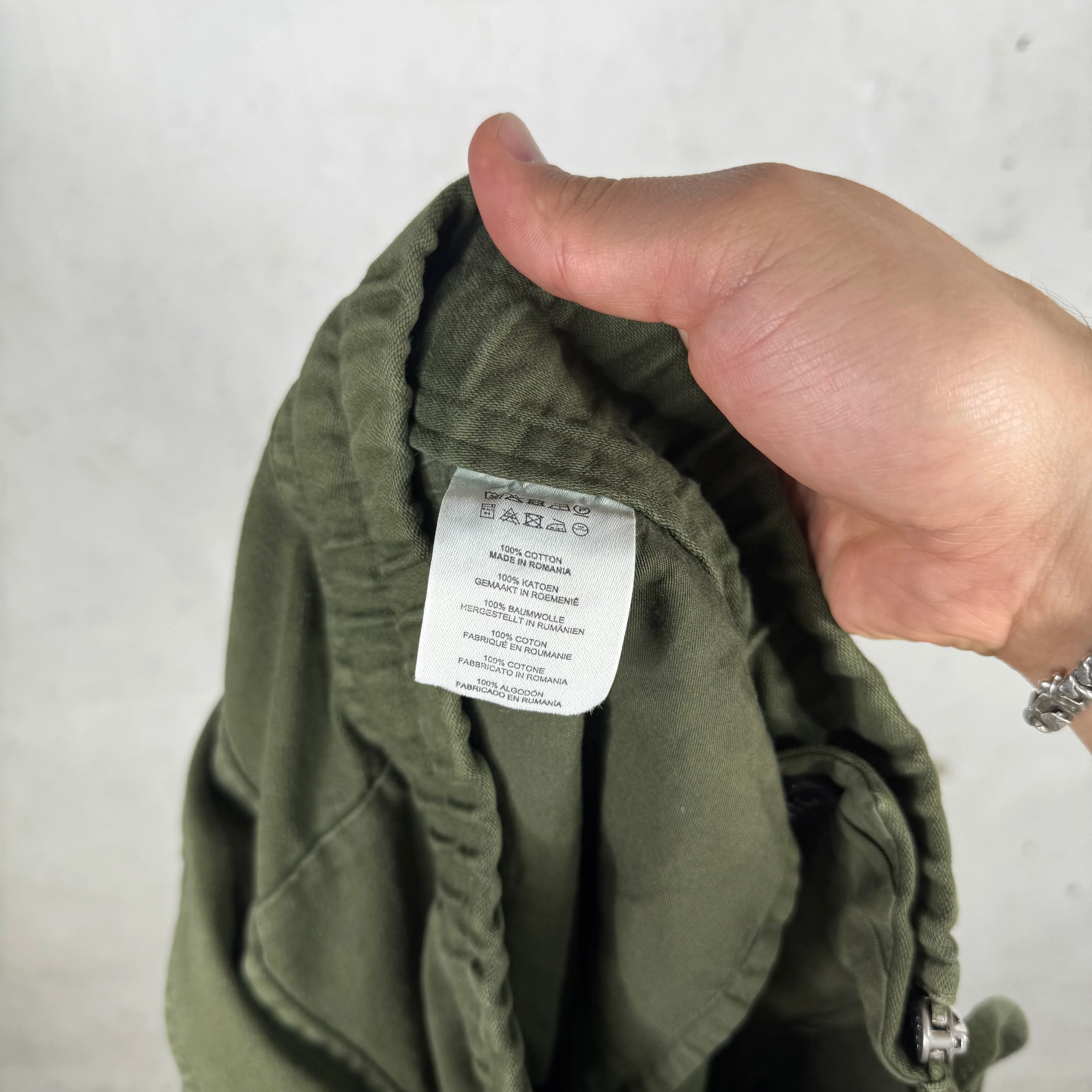 Dries Van Noten Olive Bondage Zippered Cargo - Image 4