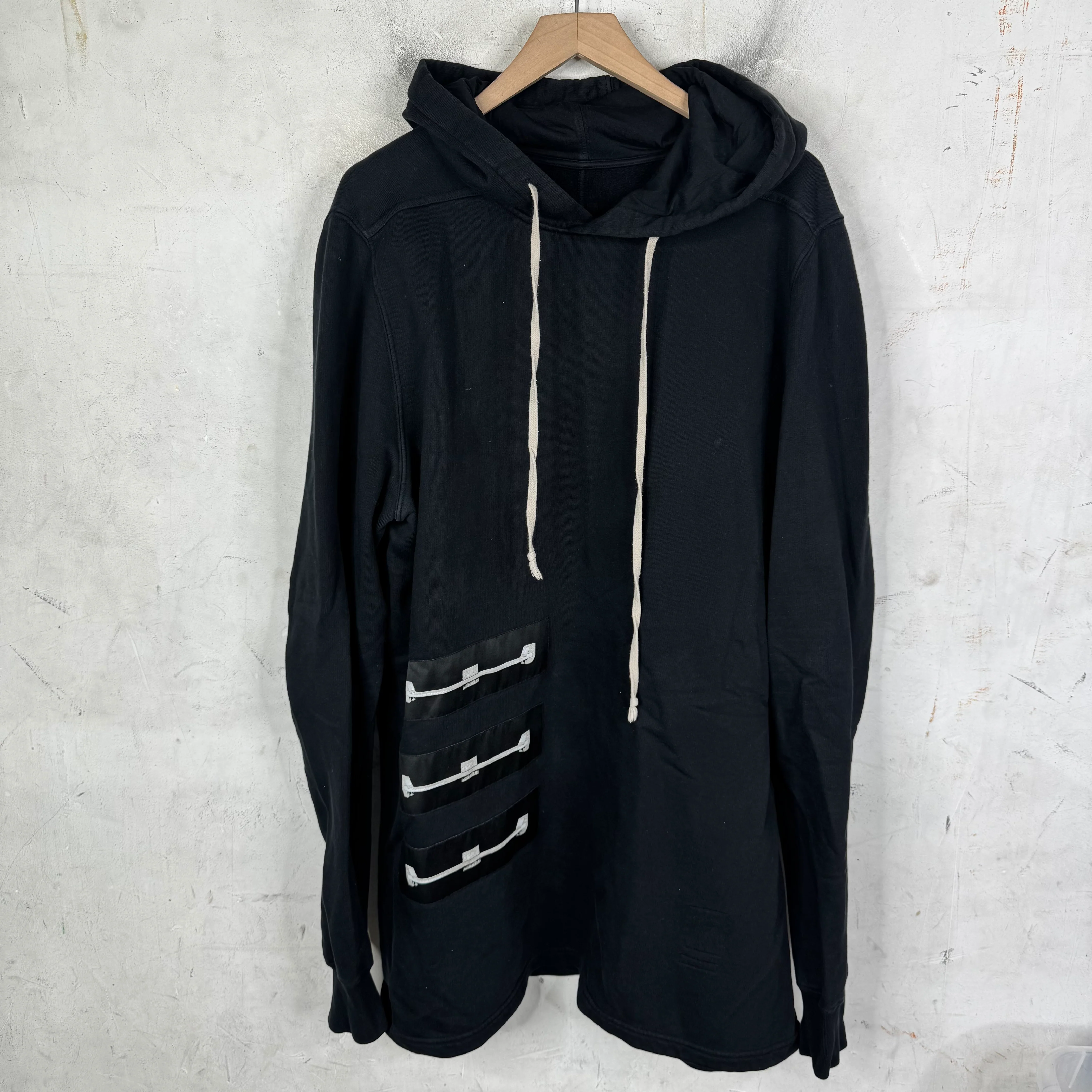 DRKSHDW Long Patchwork Hoodie