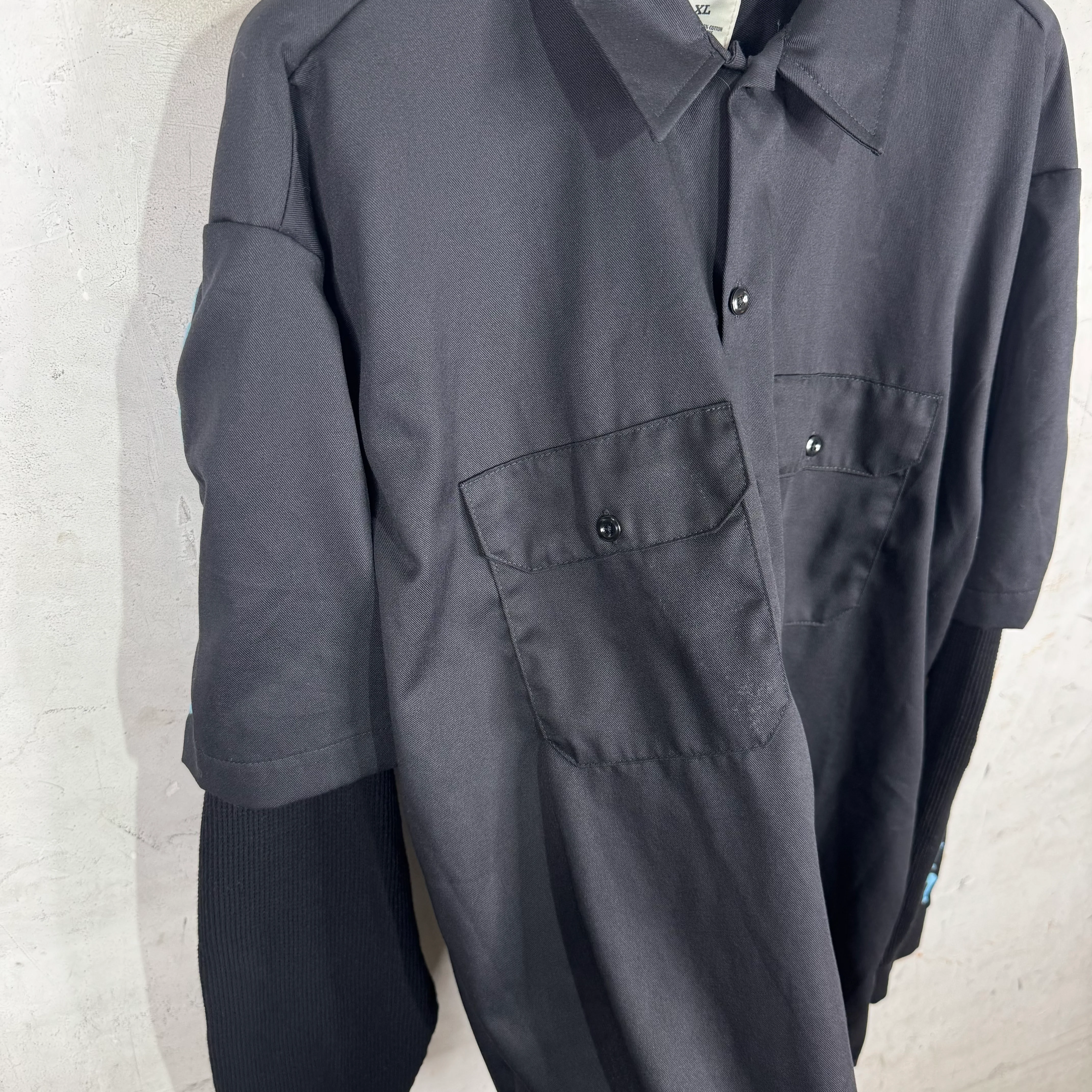 Endless Denim Logo Layered Thermal Work Shirt - Image 5