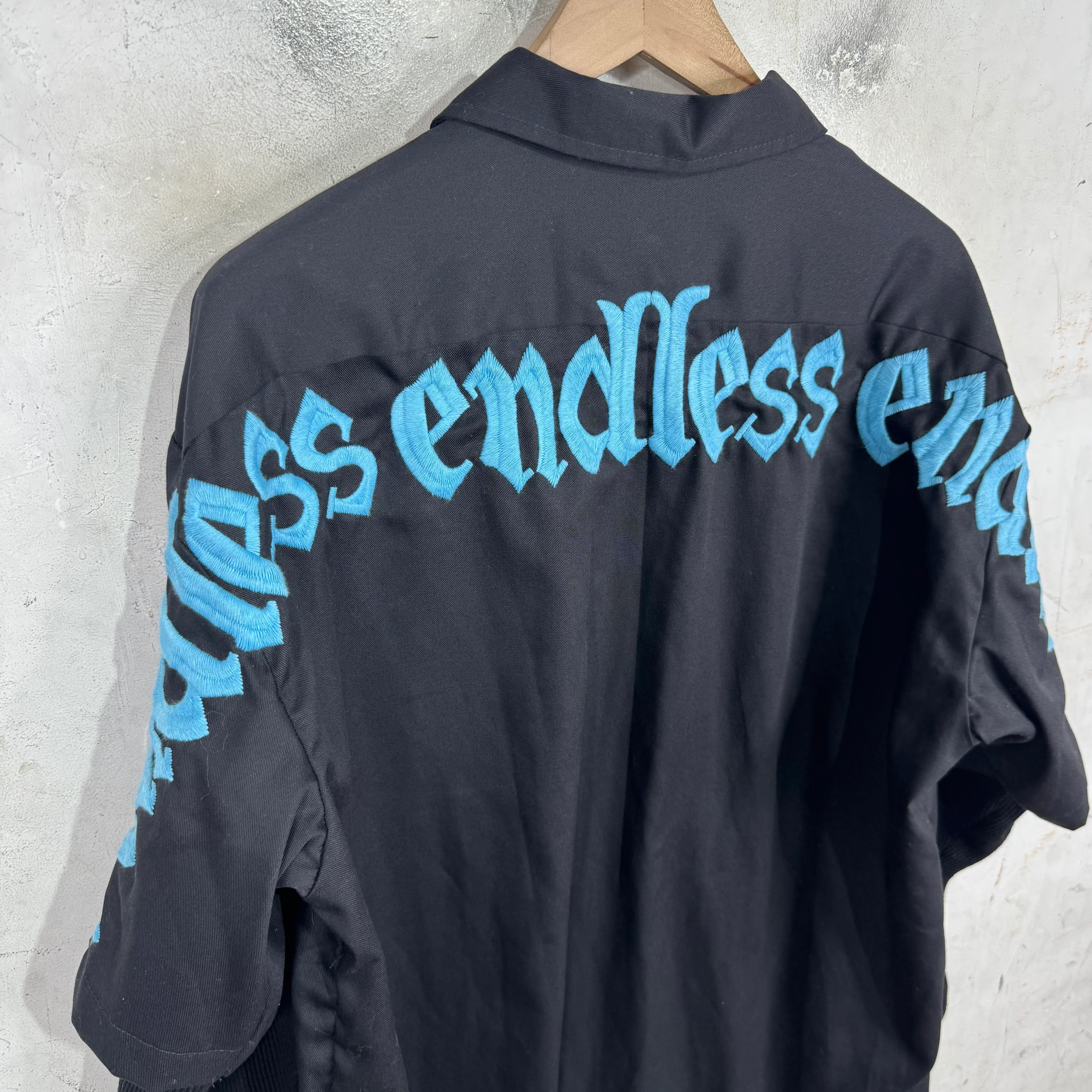 Endless Denim Logo Layered Thermal Work Shirt - Image 8