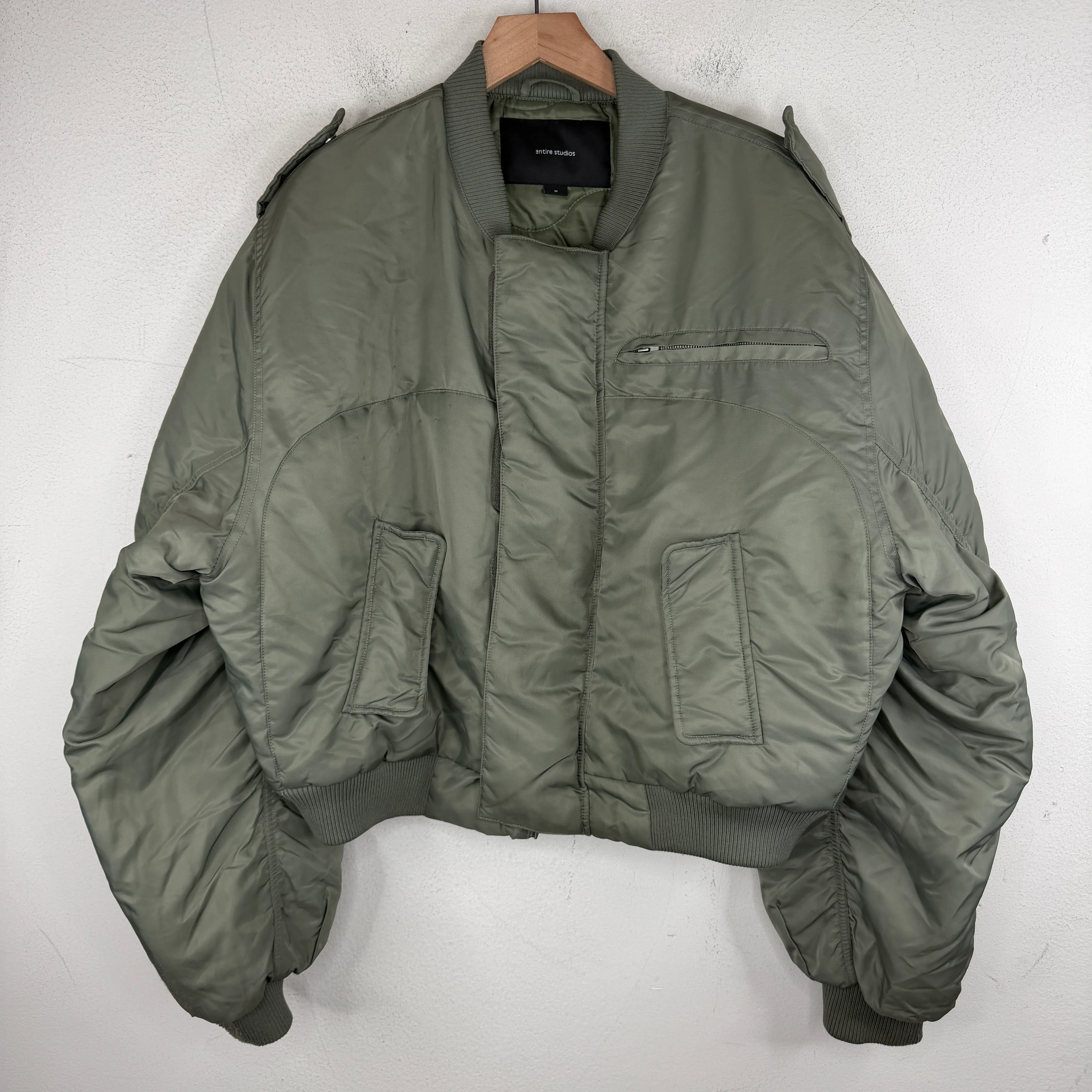 Entire Studios Green Bomber Jacket