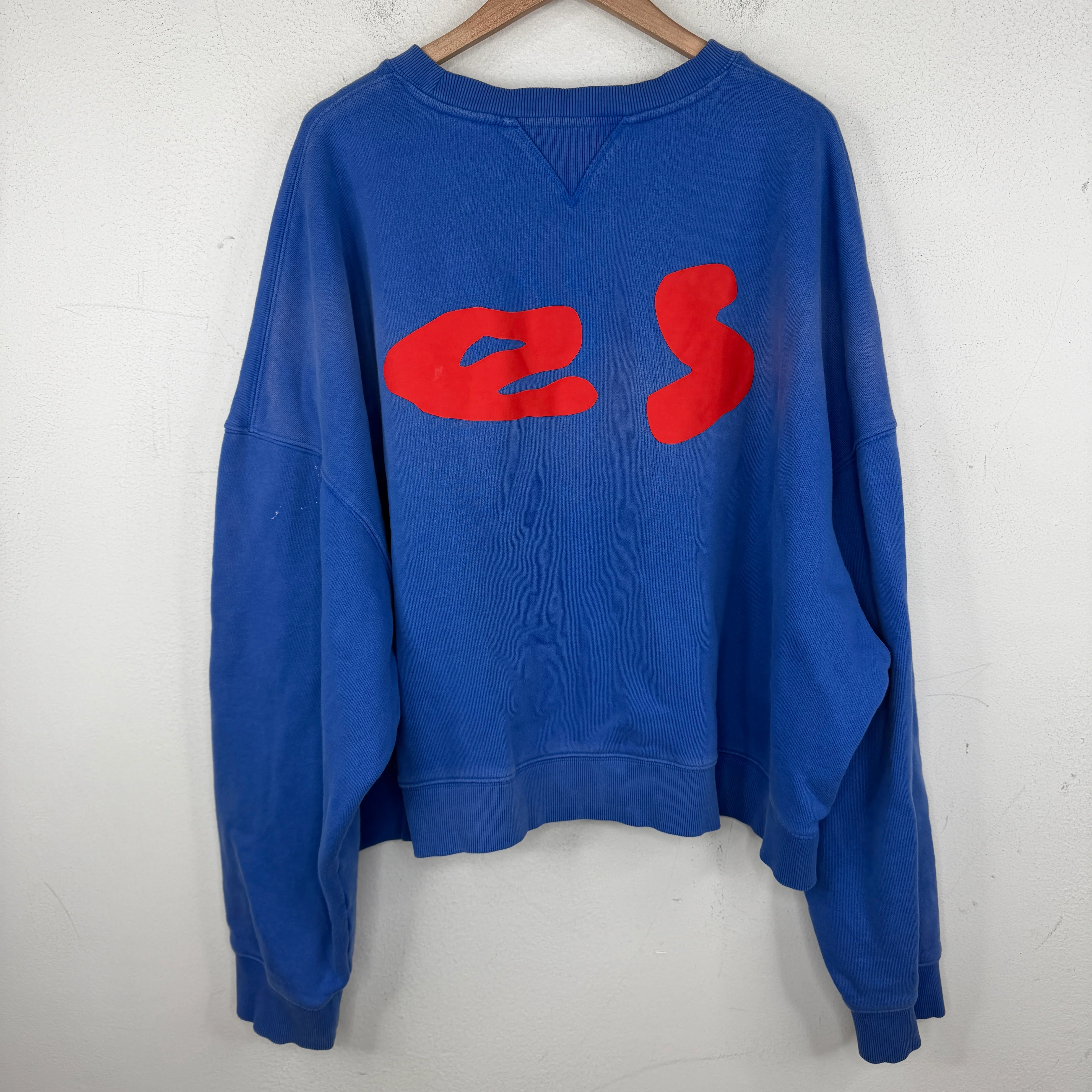 Entire Studios Blue Logo Cropped Crewneck - Image 2