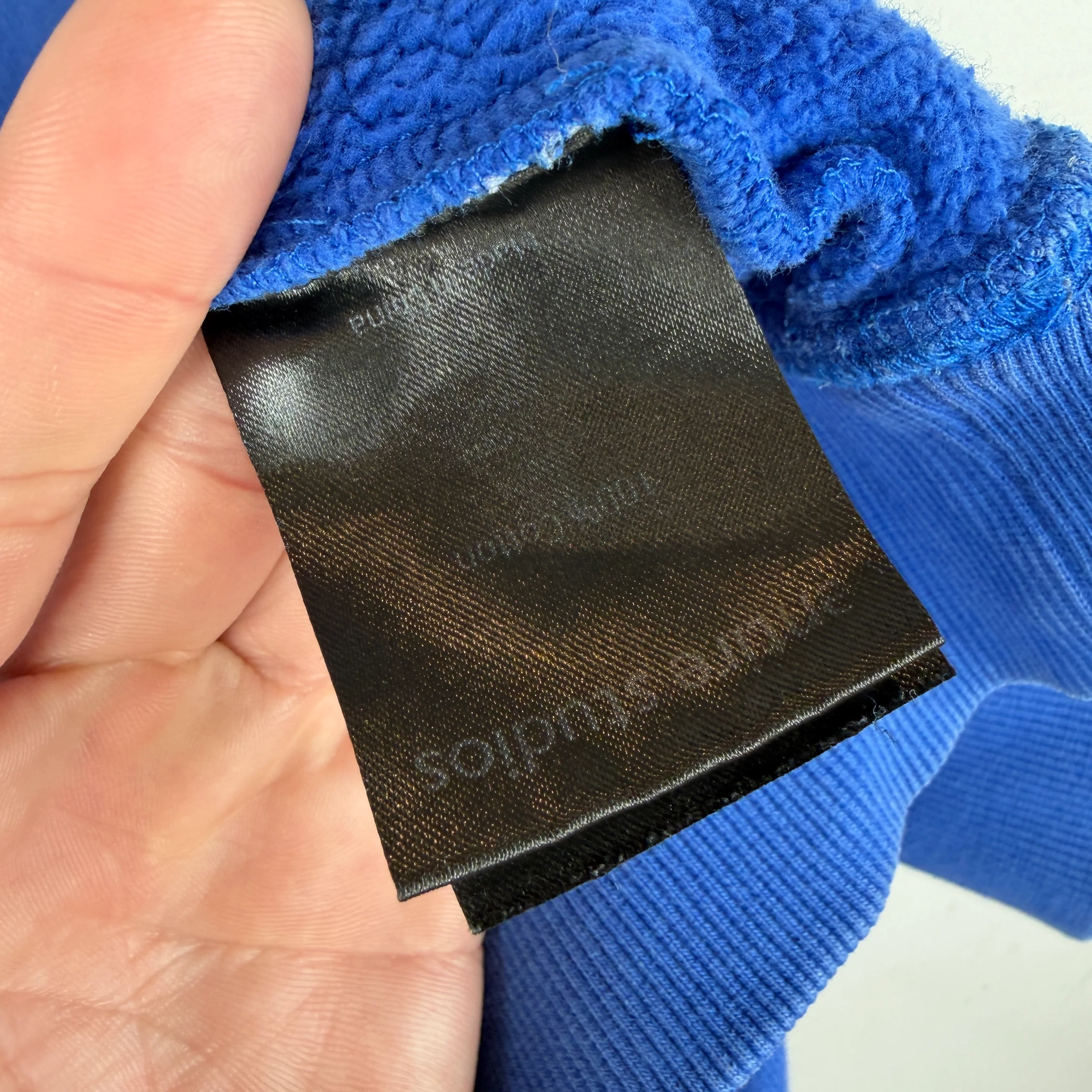 Entire Studios Blue Logo Cropped Crewneck - Image 4