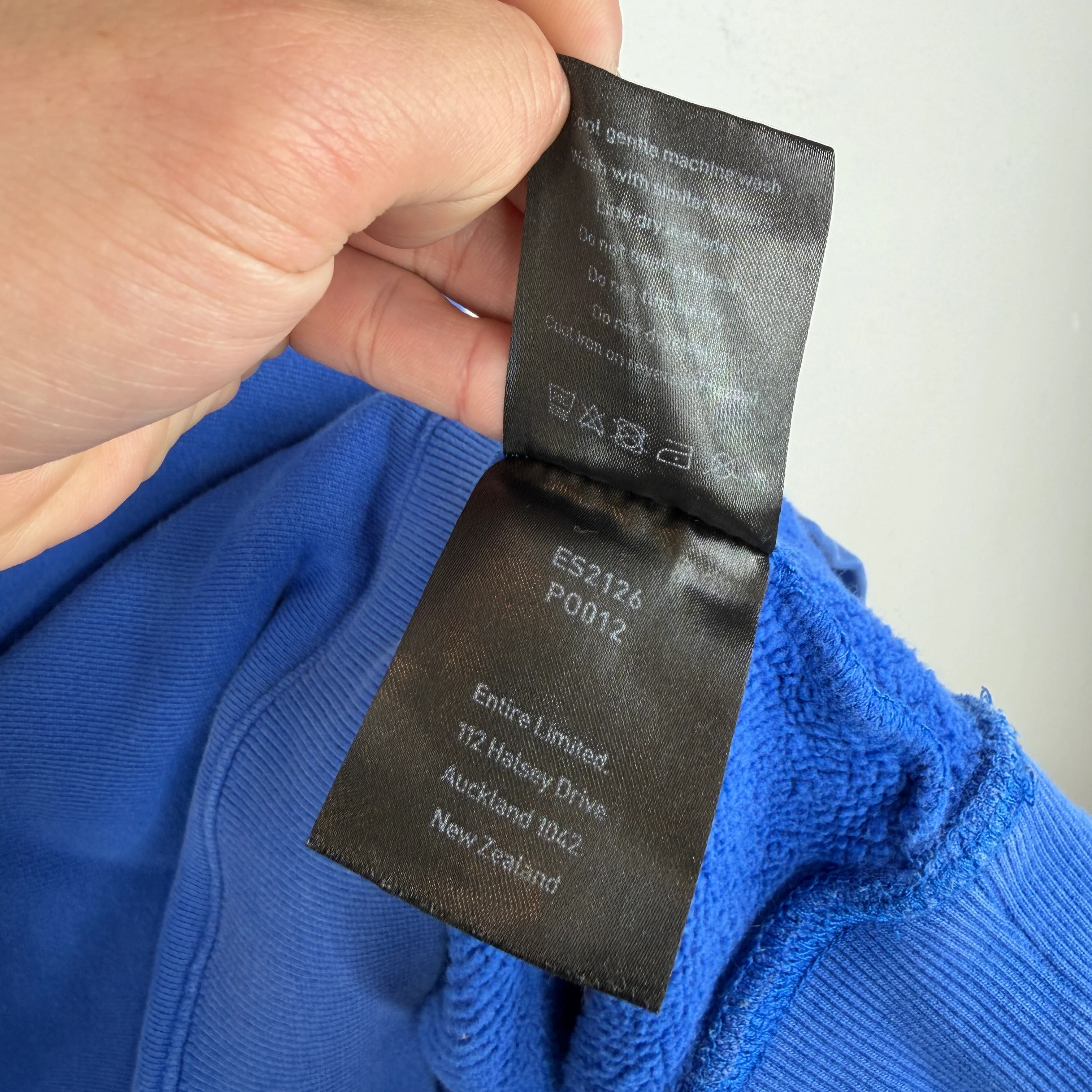 Entire Studios Blue Logo Cropped Crewneck - Image 5