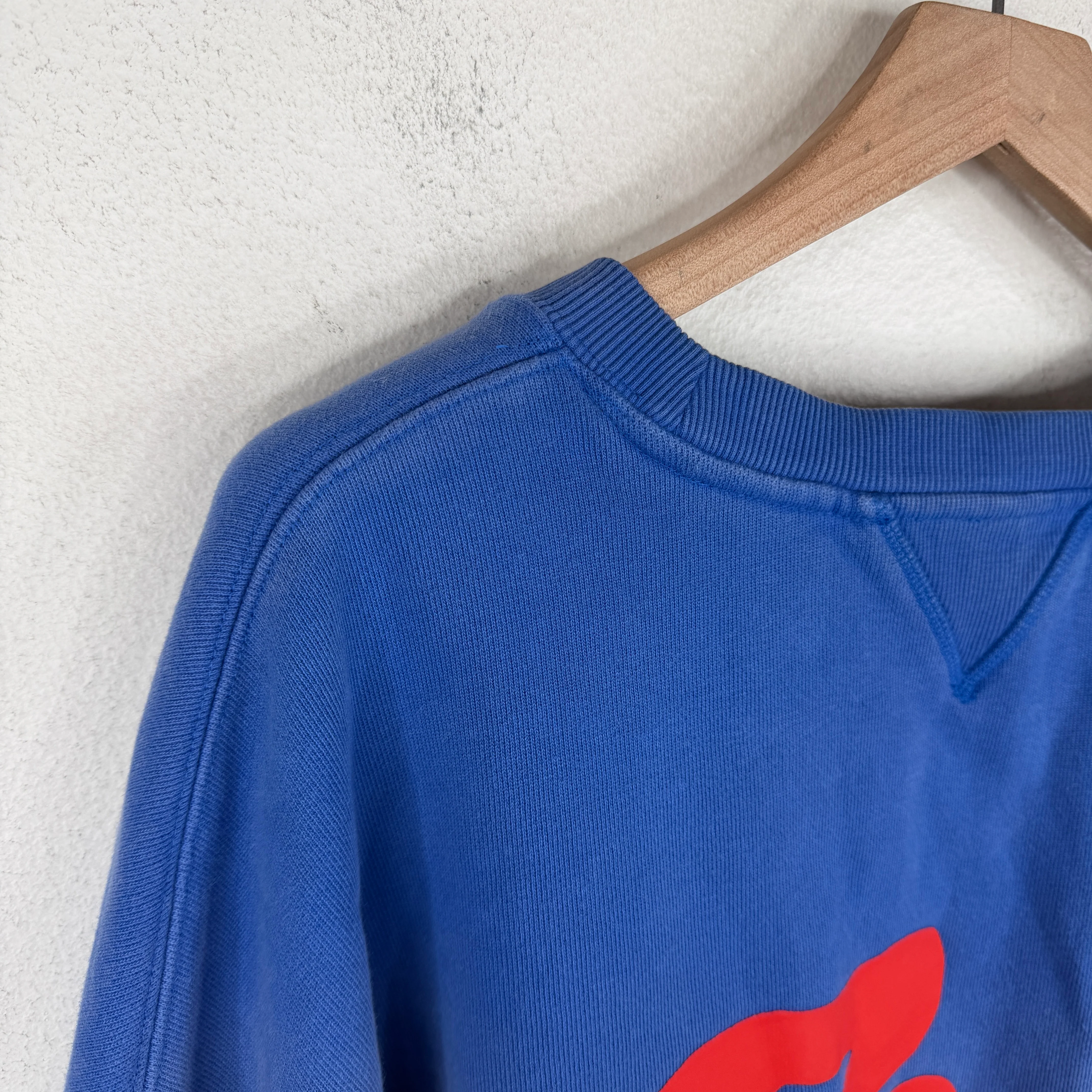 Entire Studios Blue Logo Cropped Crewneck - Image 8