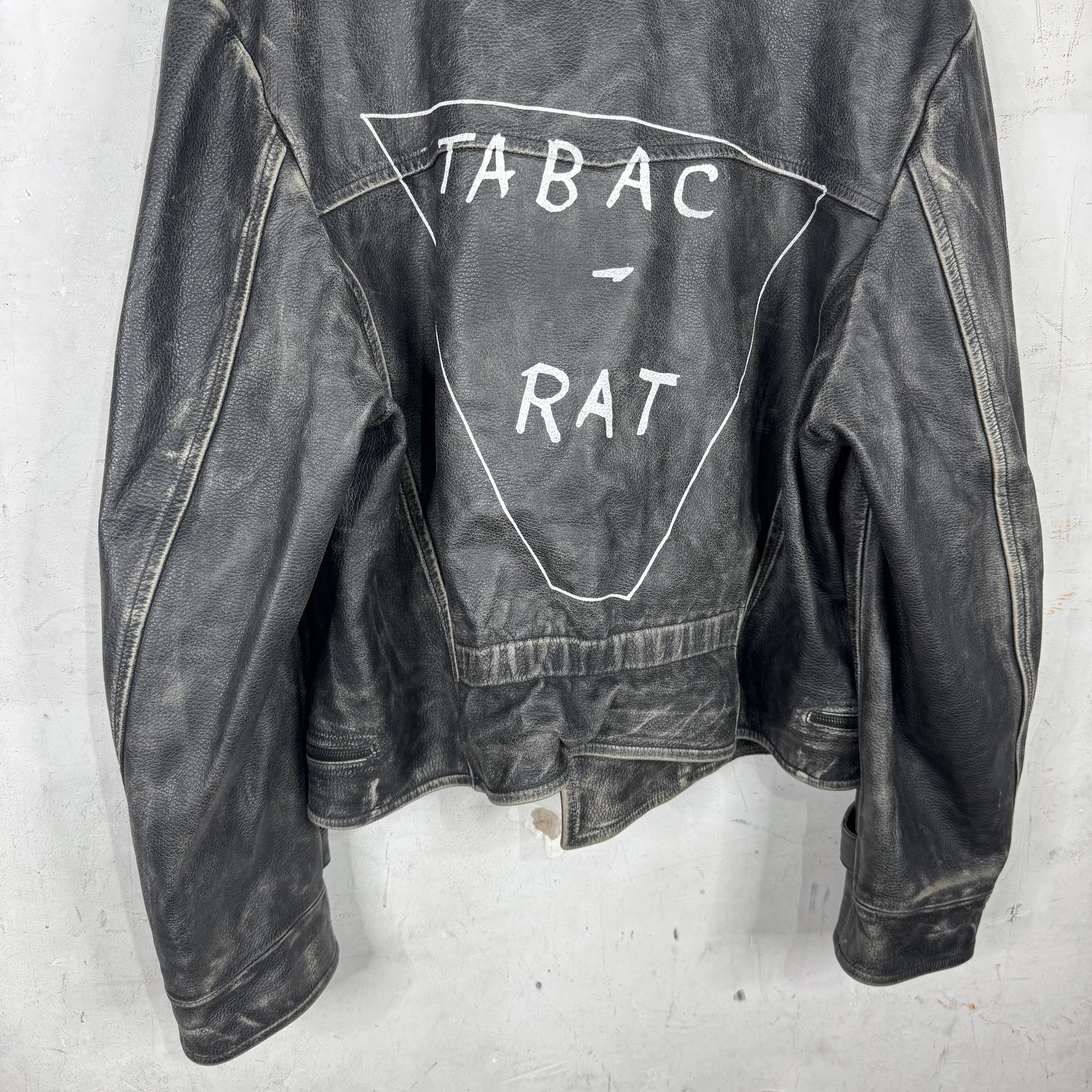 ERD Tabac Rat Leather Perfecto Jacket - Image 10