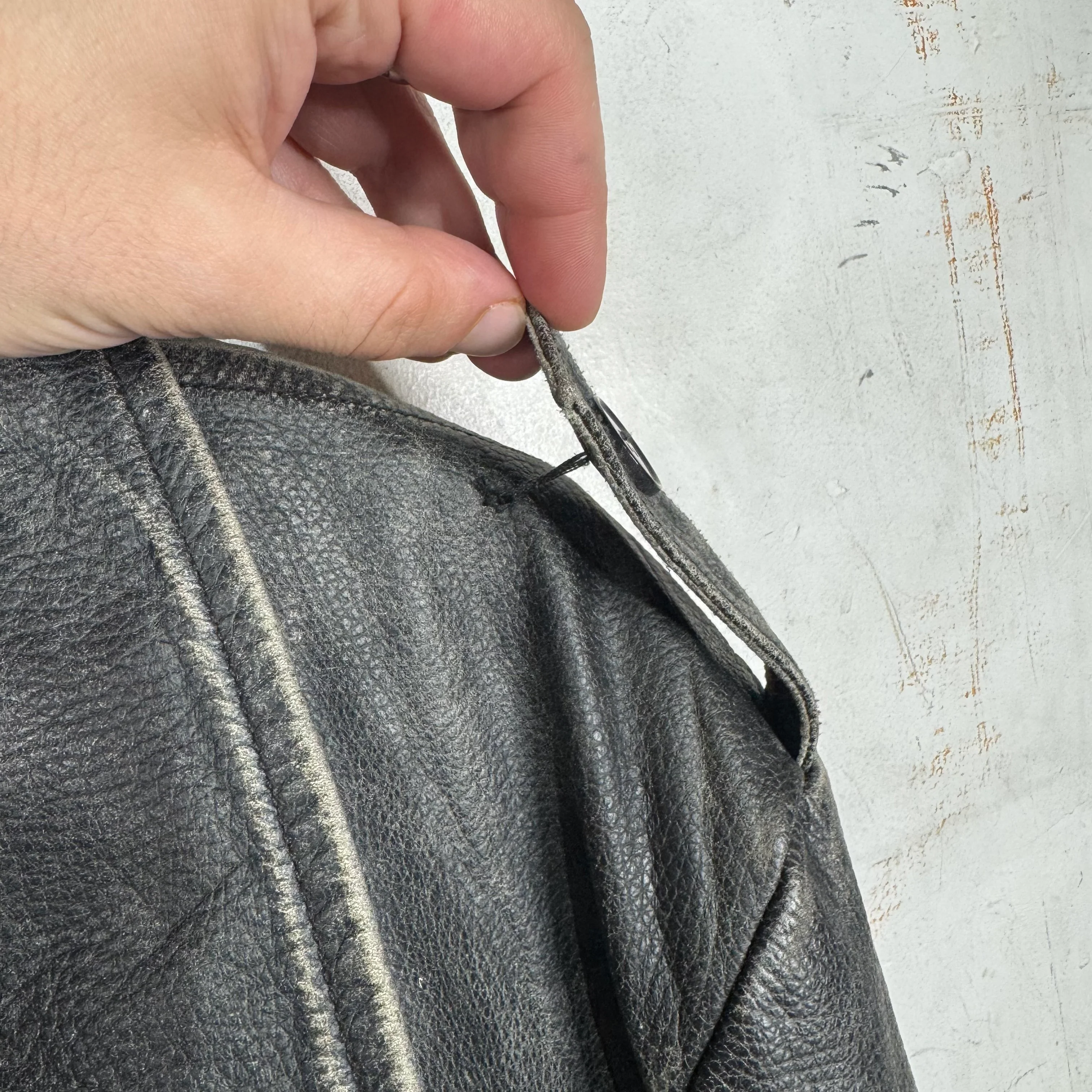 ERD Tabac Rat Leather Perfecto Jacket - Image 11