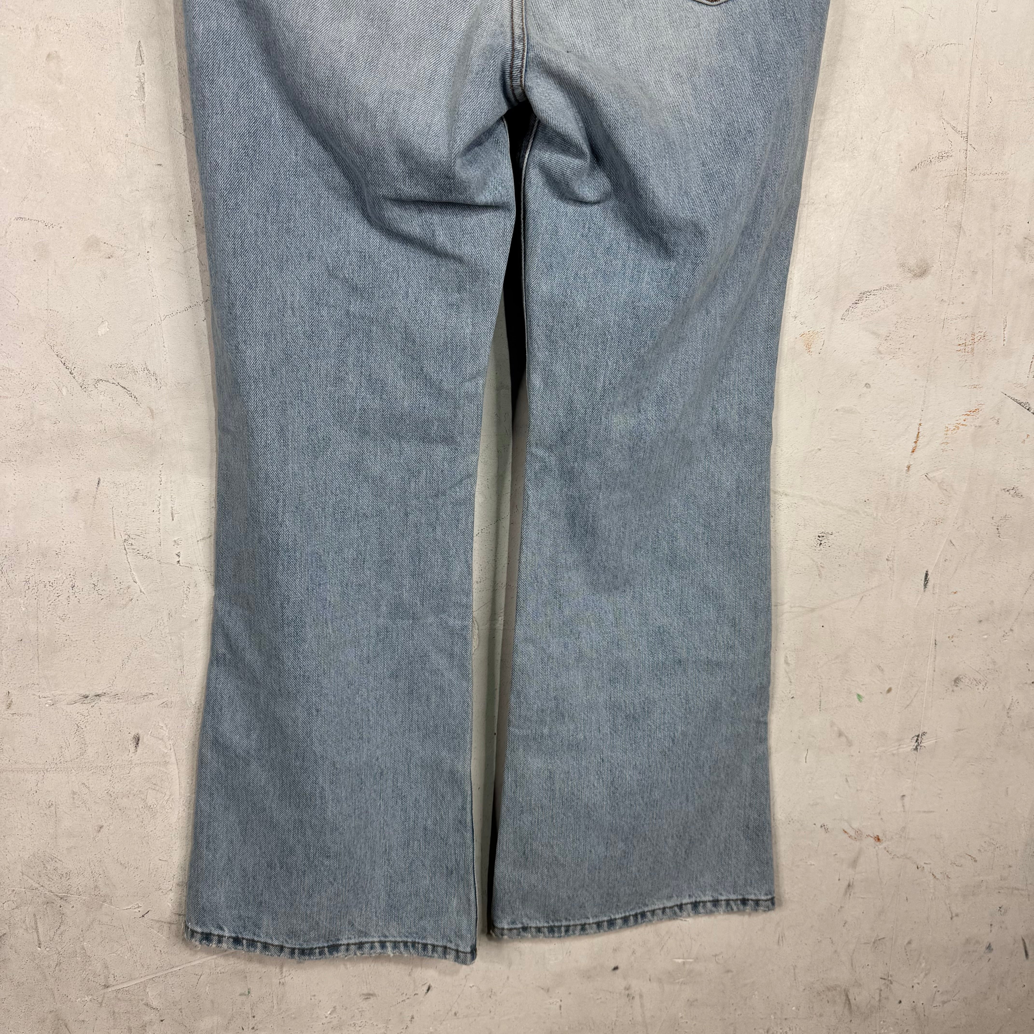 ERL Lightwash Distressed Bootcut Jeans - Image 11