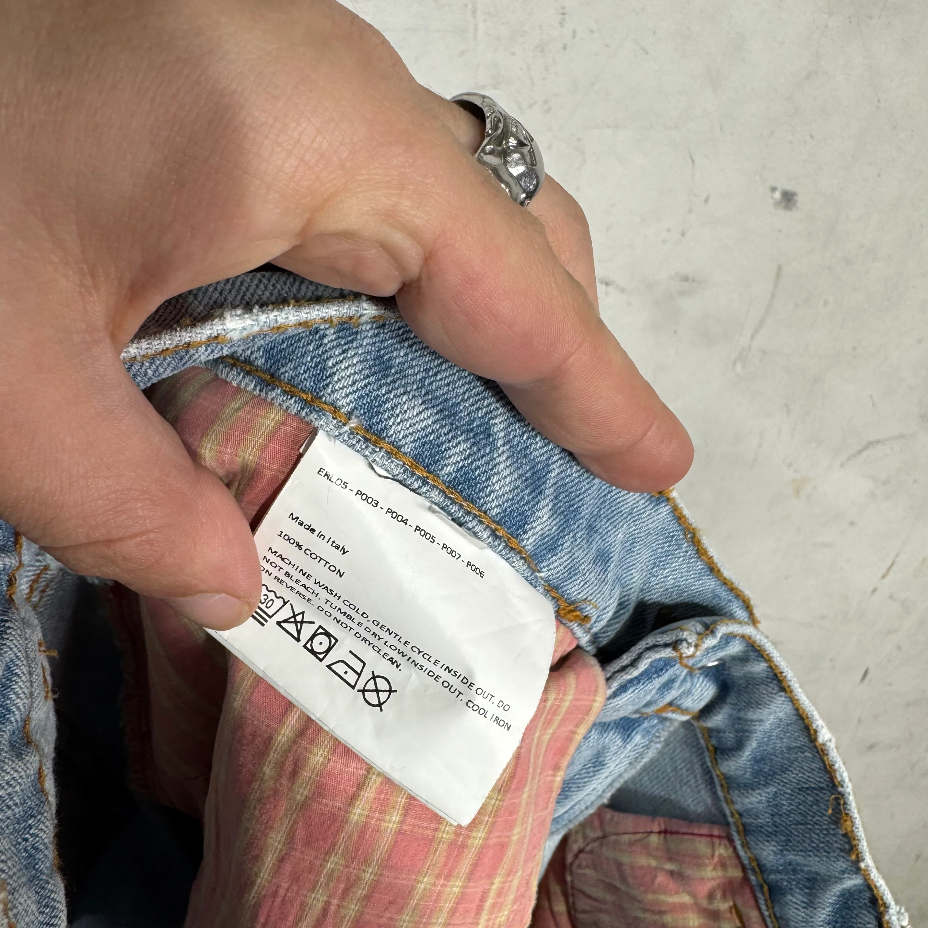 ERL Lightwash Distressed Bootcut Jeans - Image 4