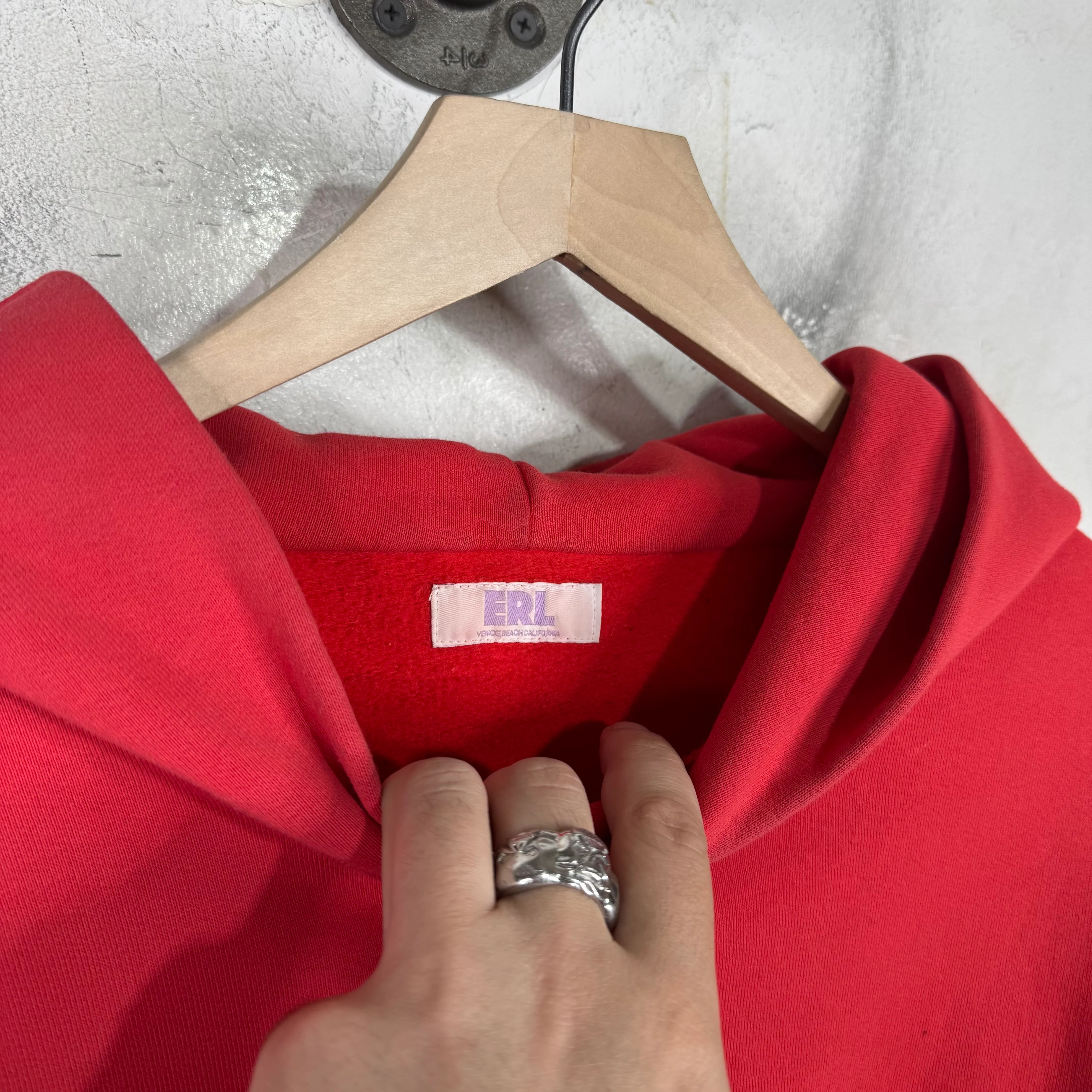 ERL Red/Green Wave Hoodie - Image 3