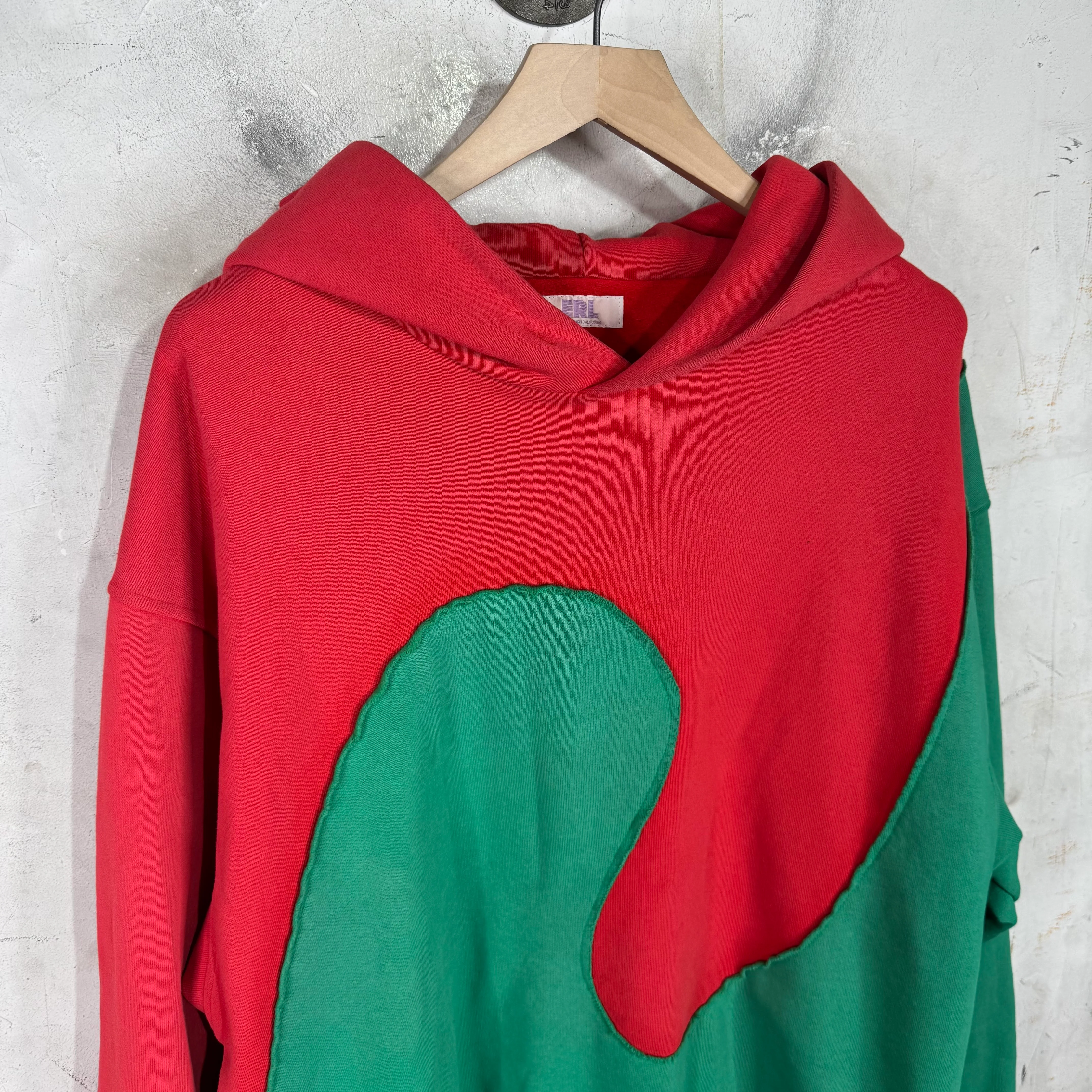 ERL Red/Green Wave Hoodie - Image 5