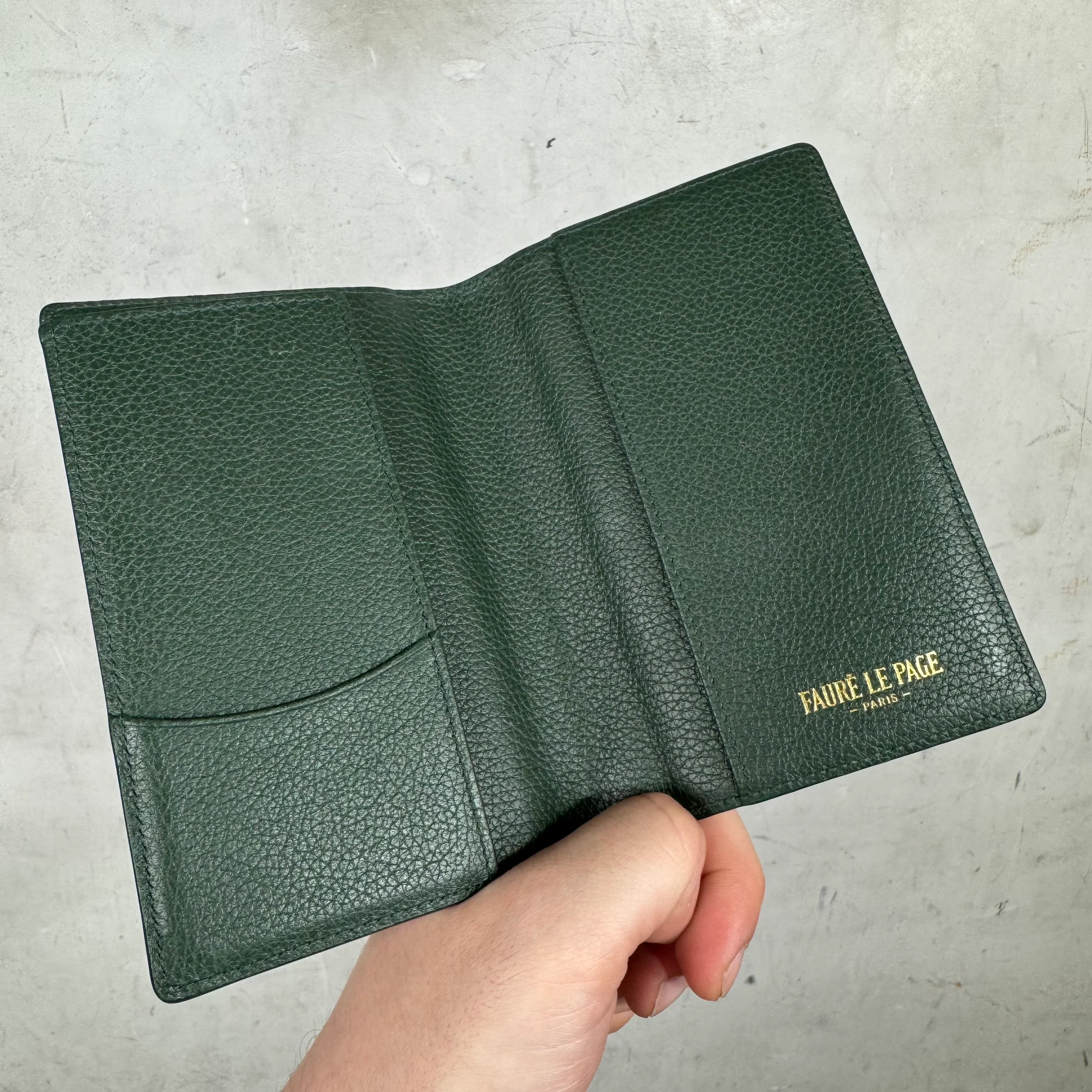 Faure Le Page Green Passport Holder - Image 3