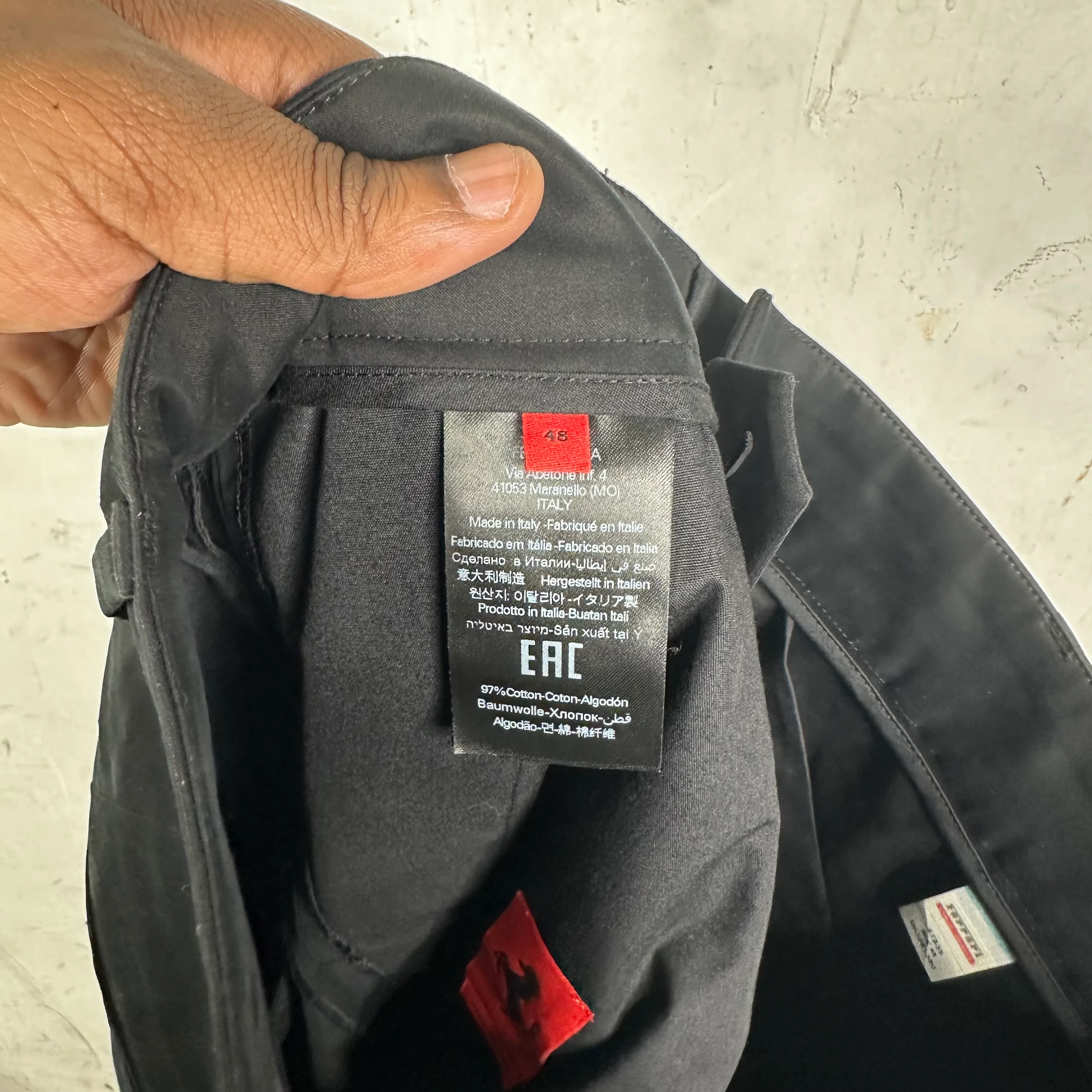 Ferrari Black Emblem Trousers - Image 3