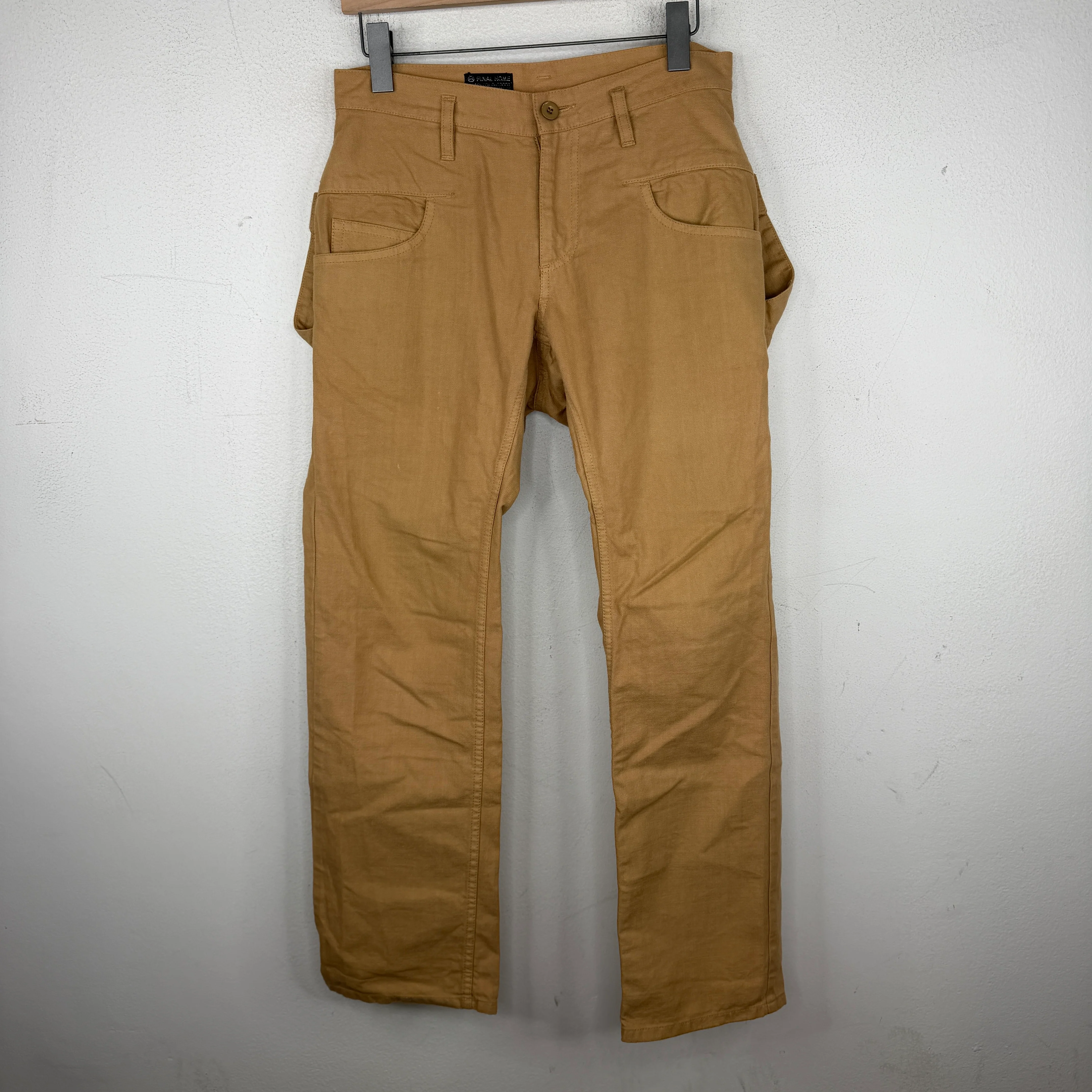 Final Home Tan Double Waist Button Pants