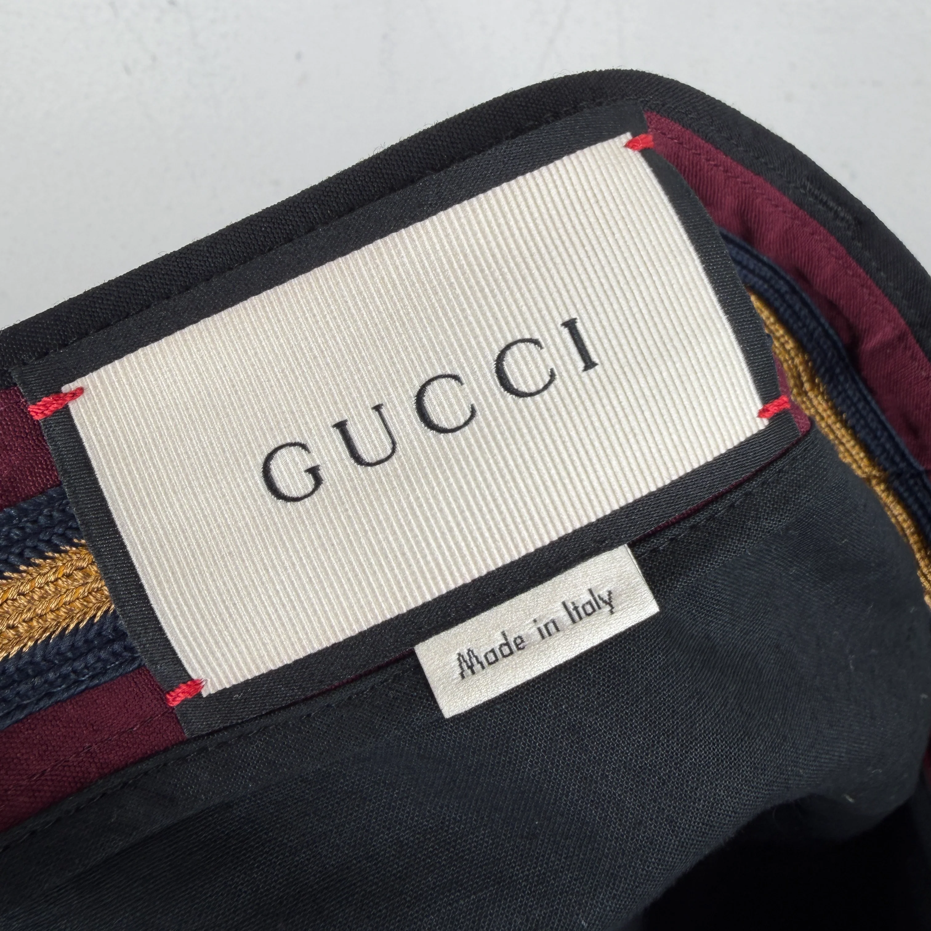 Gucci White Striped Black Trousers - Image 3