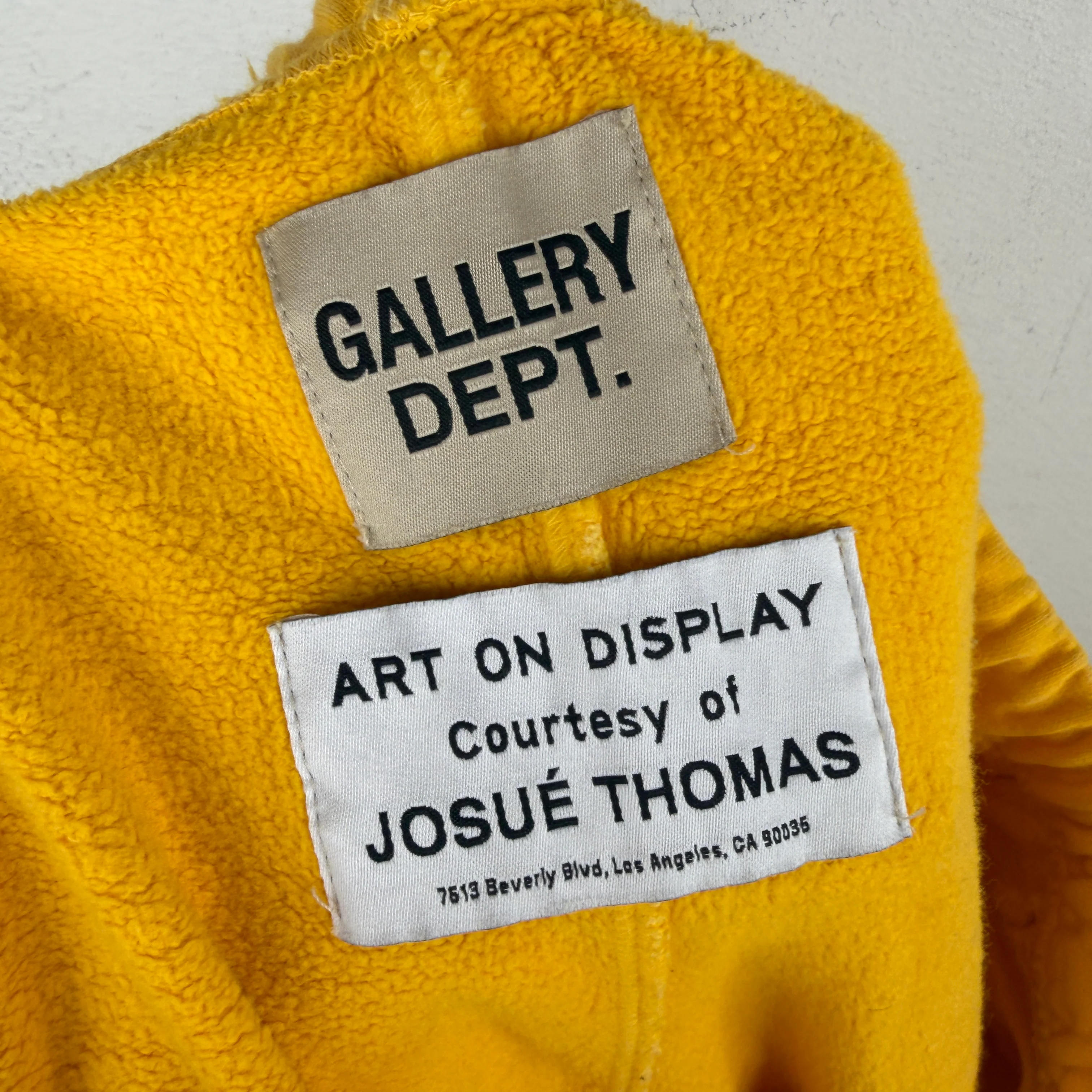 Gallery Dept Yellow Gym Sweatpants - Image 3