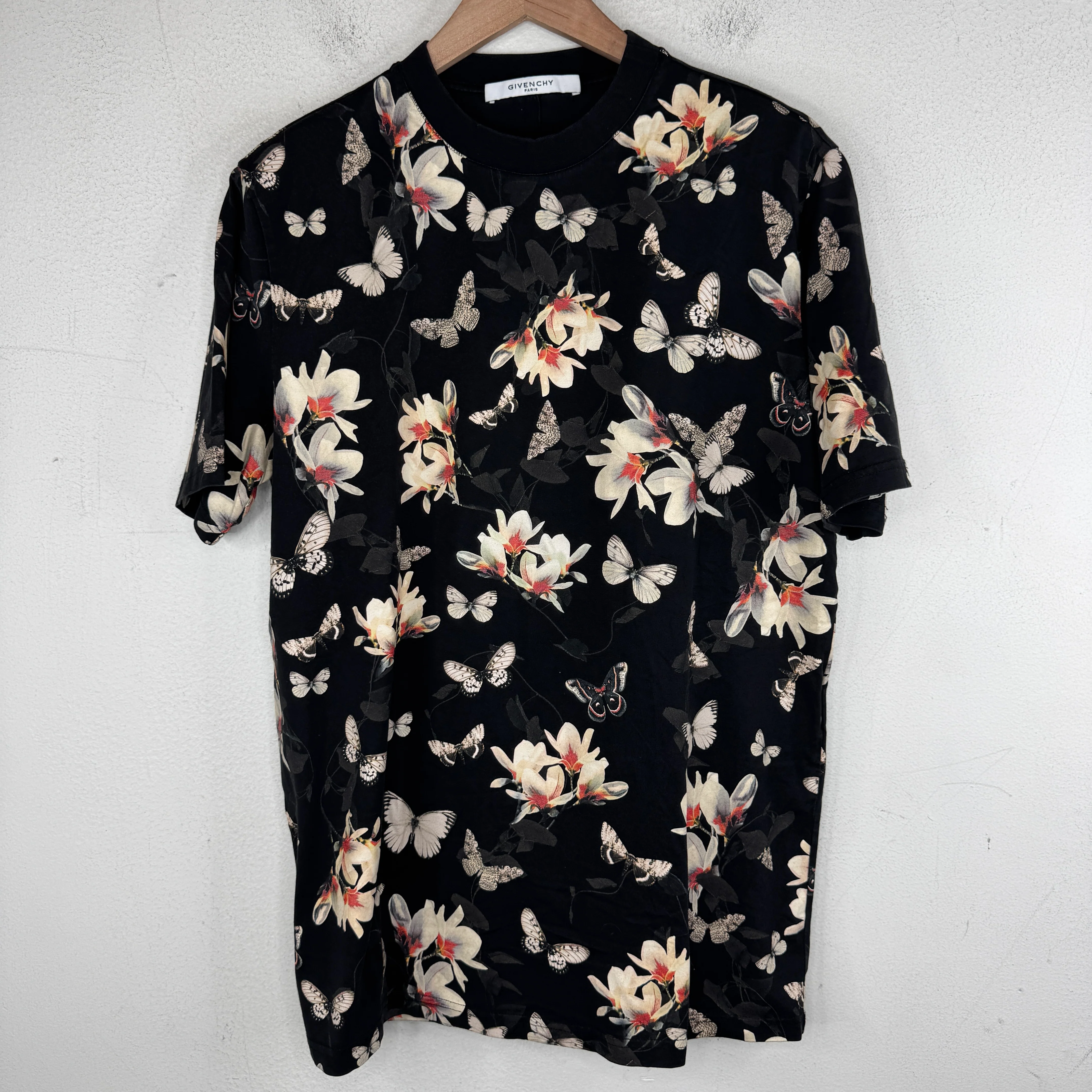 Givenchy Butterfly & Flower Black T-Shirt