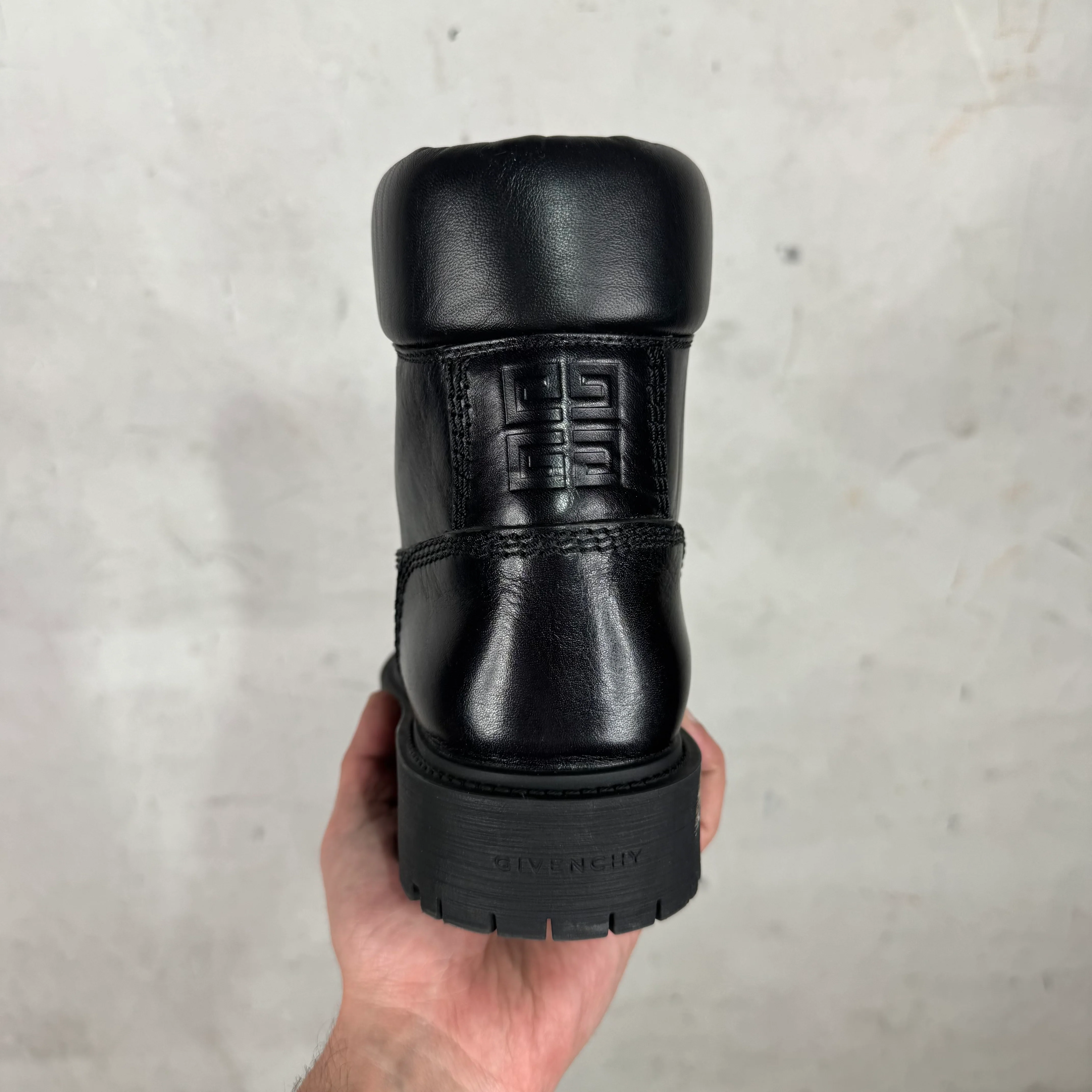 Givenchy Leather Lug Boots - Image 10