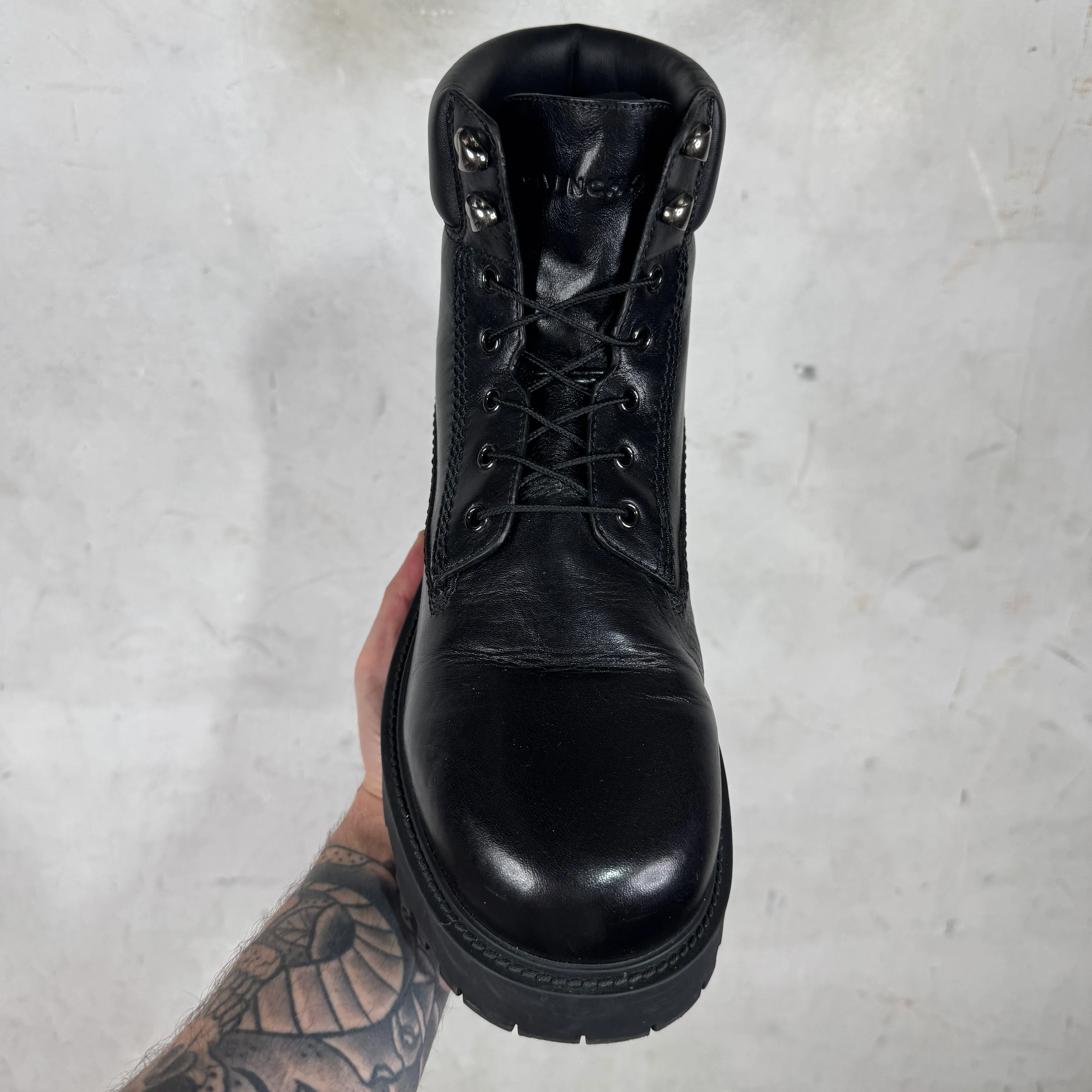 Givenchy Leather Lug Boots - Image 3