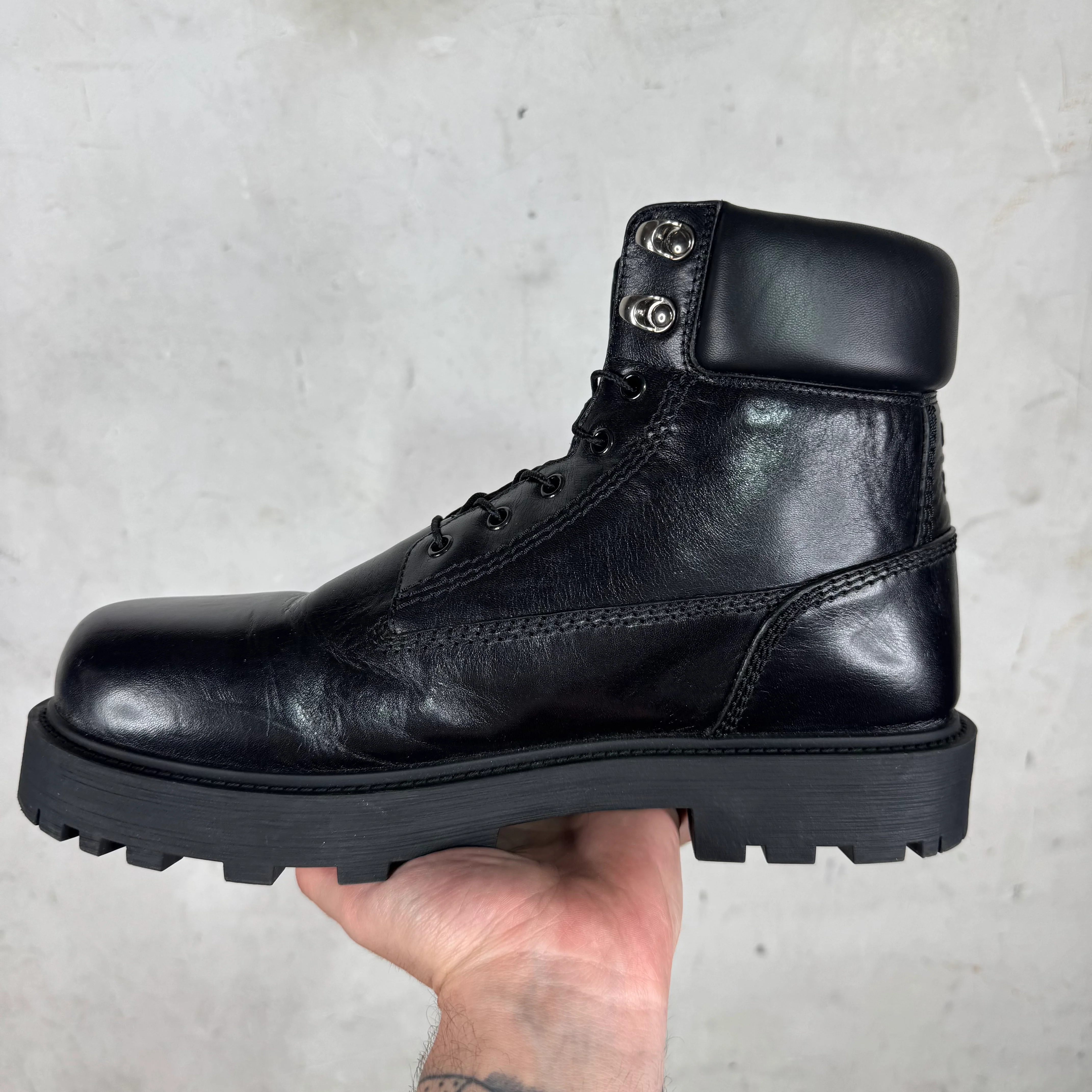 Givenchy Leather Lug Boots - Image 4