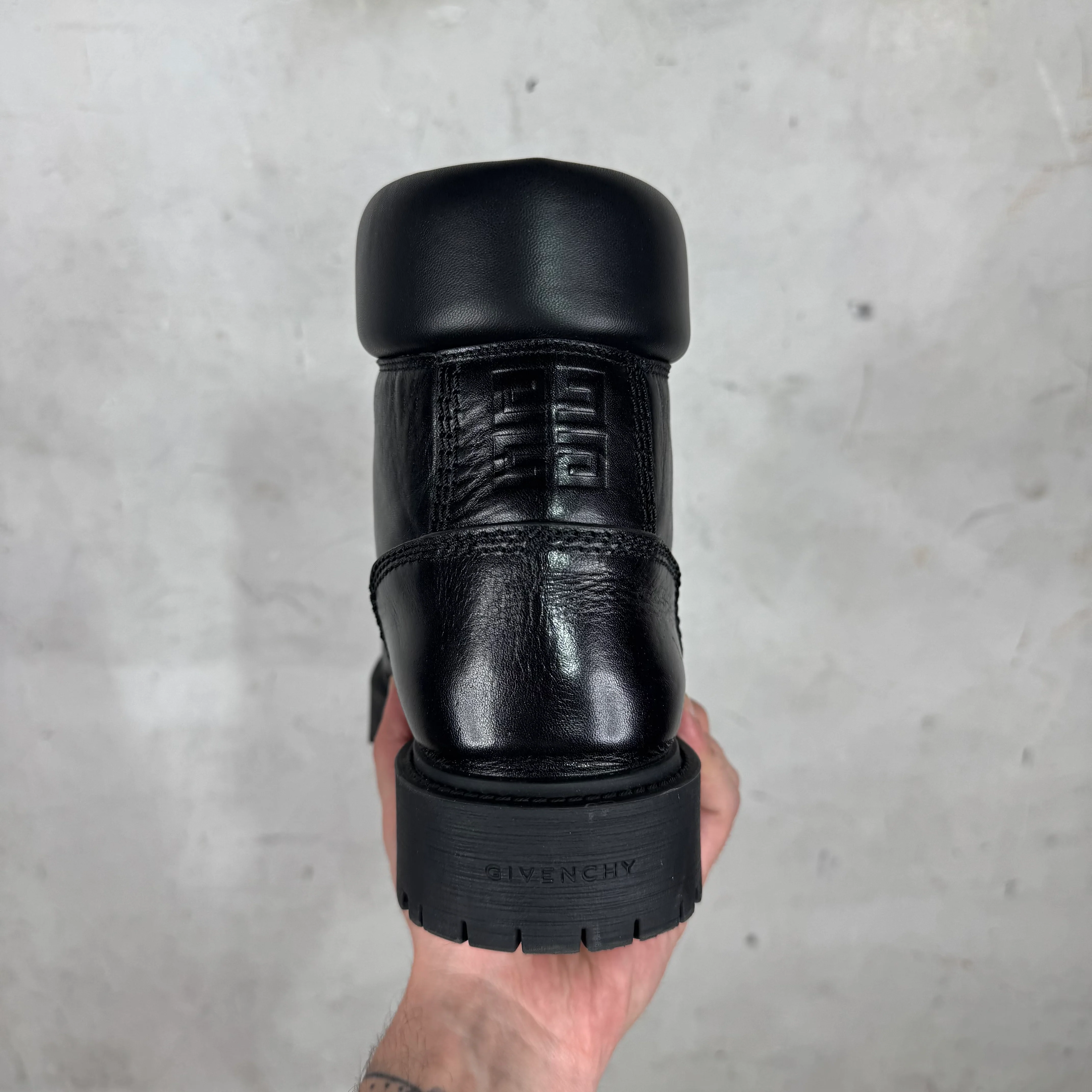 Givenchy Leather Lug Boots - Image 5
