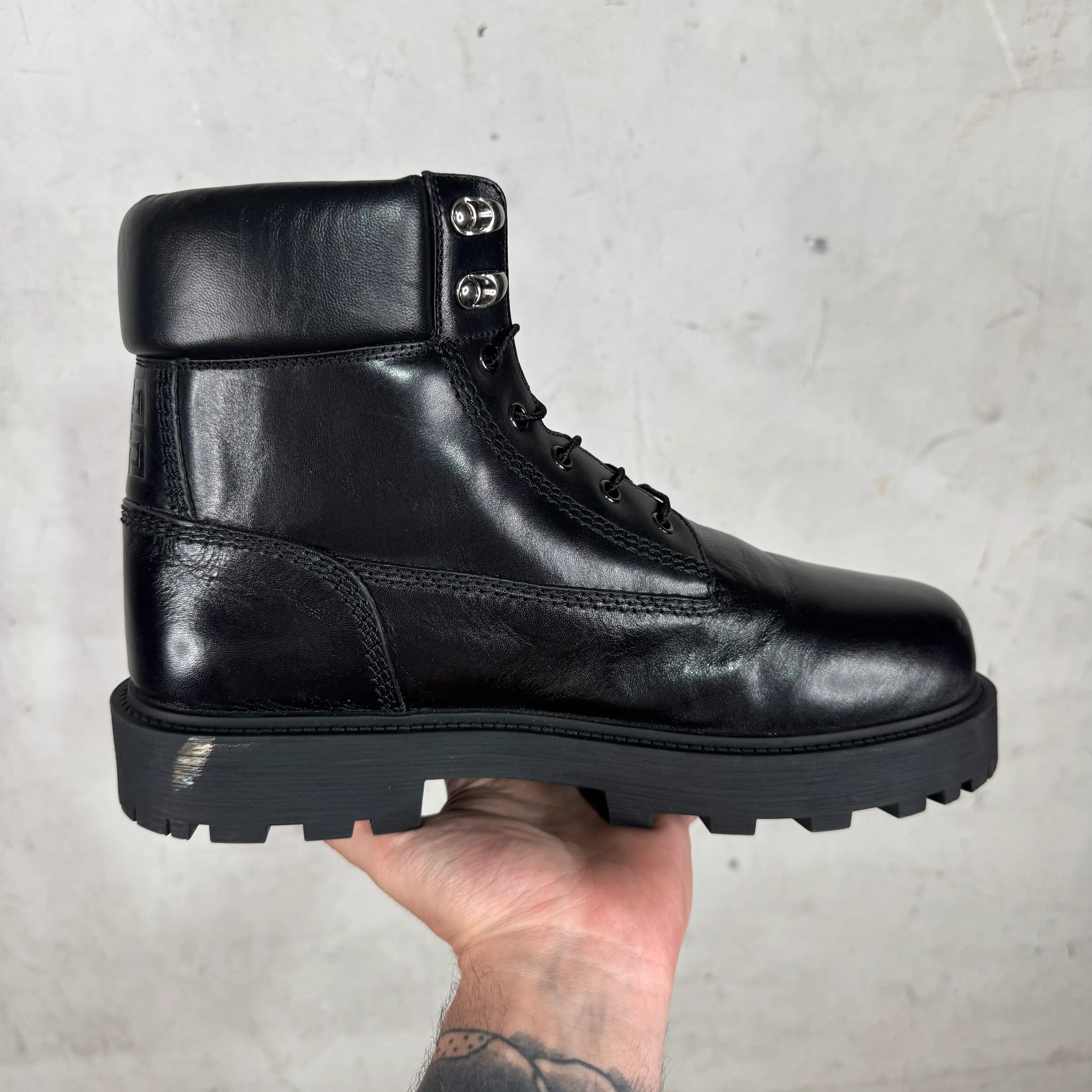 Givenchy Leather Lug Boots - Image 9