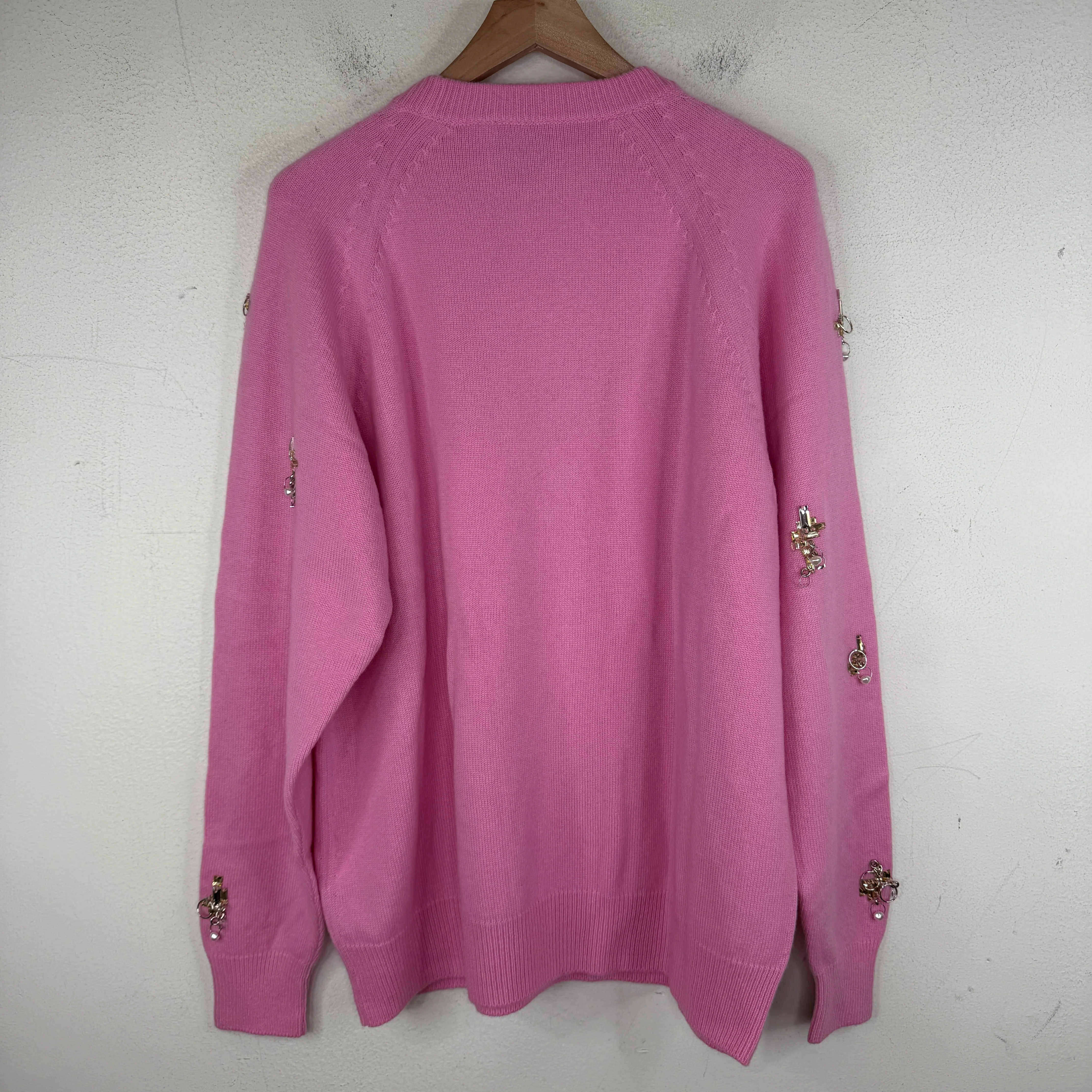 Givenchy Wool/Cashmere Pierced Crystal Knit Sweater - Image 2