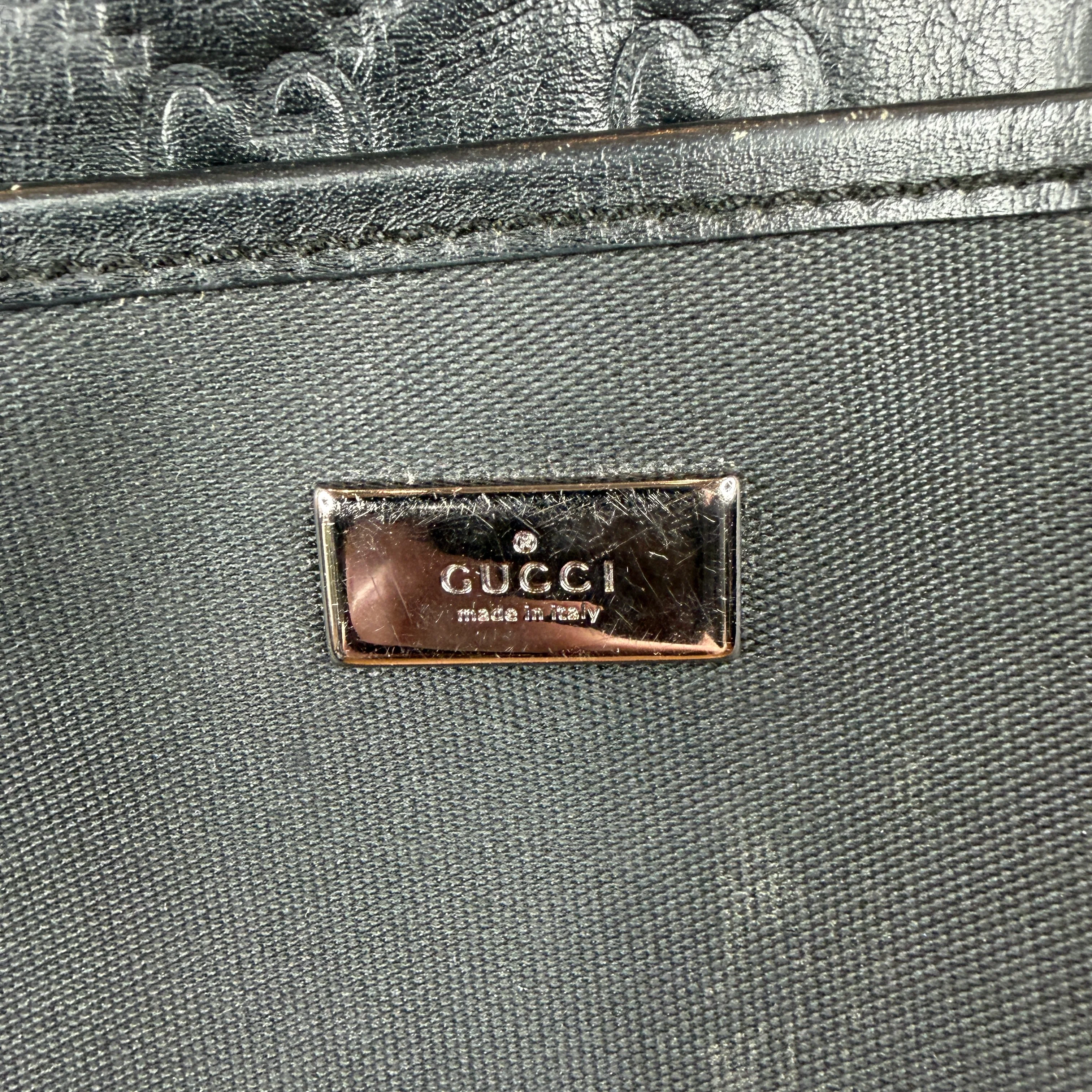 Gucci Leather Monogram Messenger Bag - Image 6