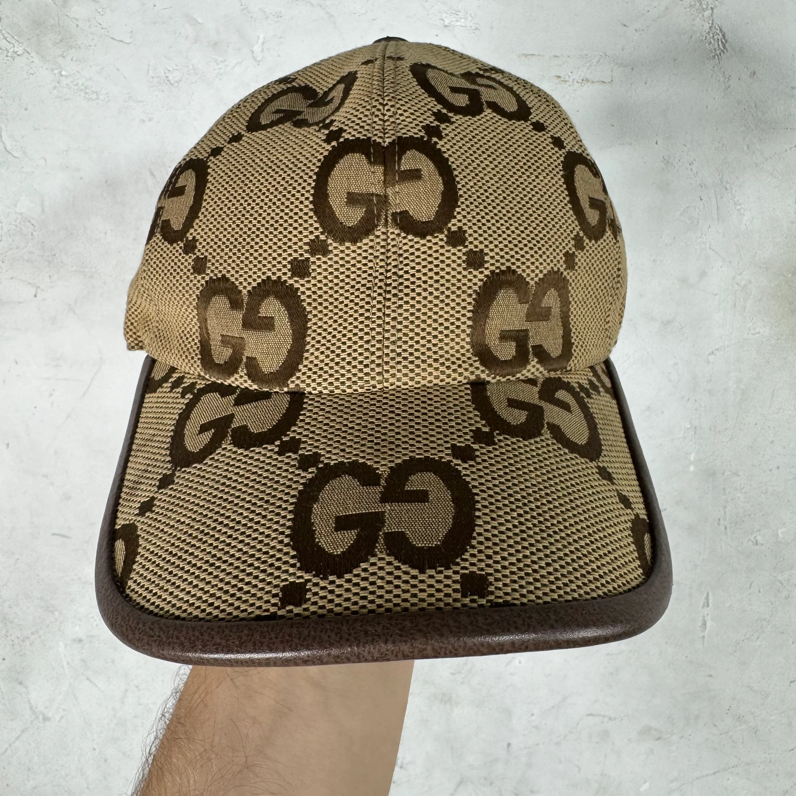 Gucci Large Woven Monogram Hat - Image 2