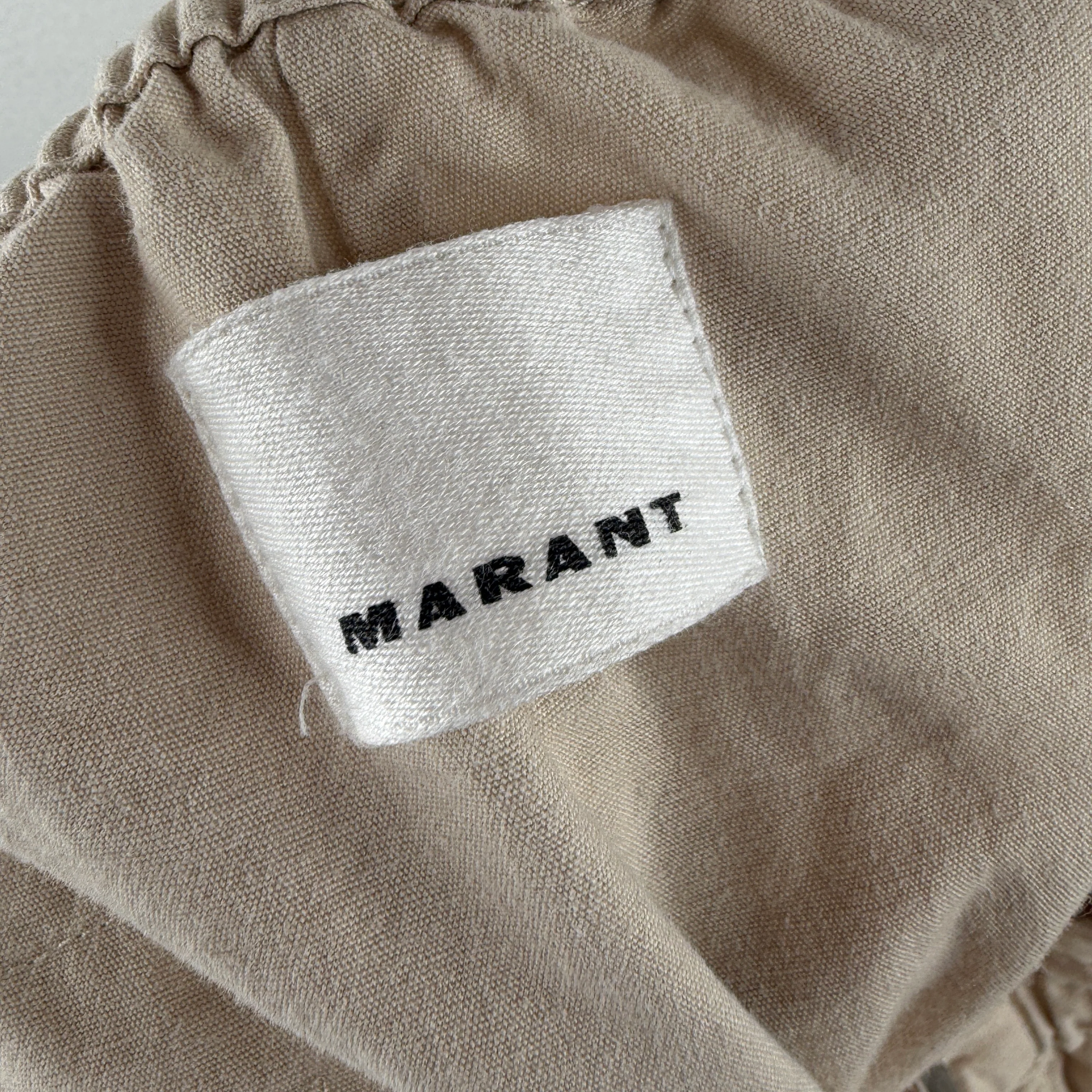 Isabel Marant Beige Zipper Detail Troursers - Image 3