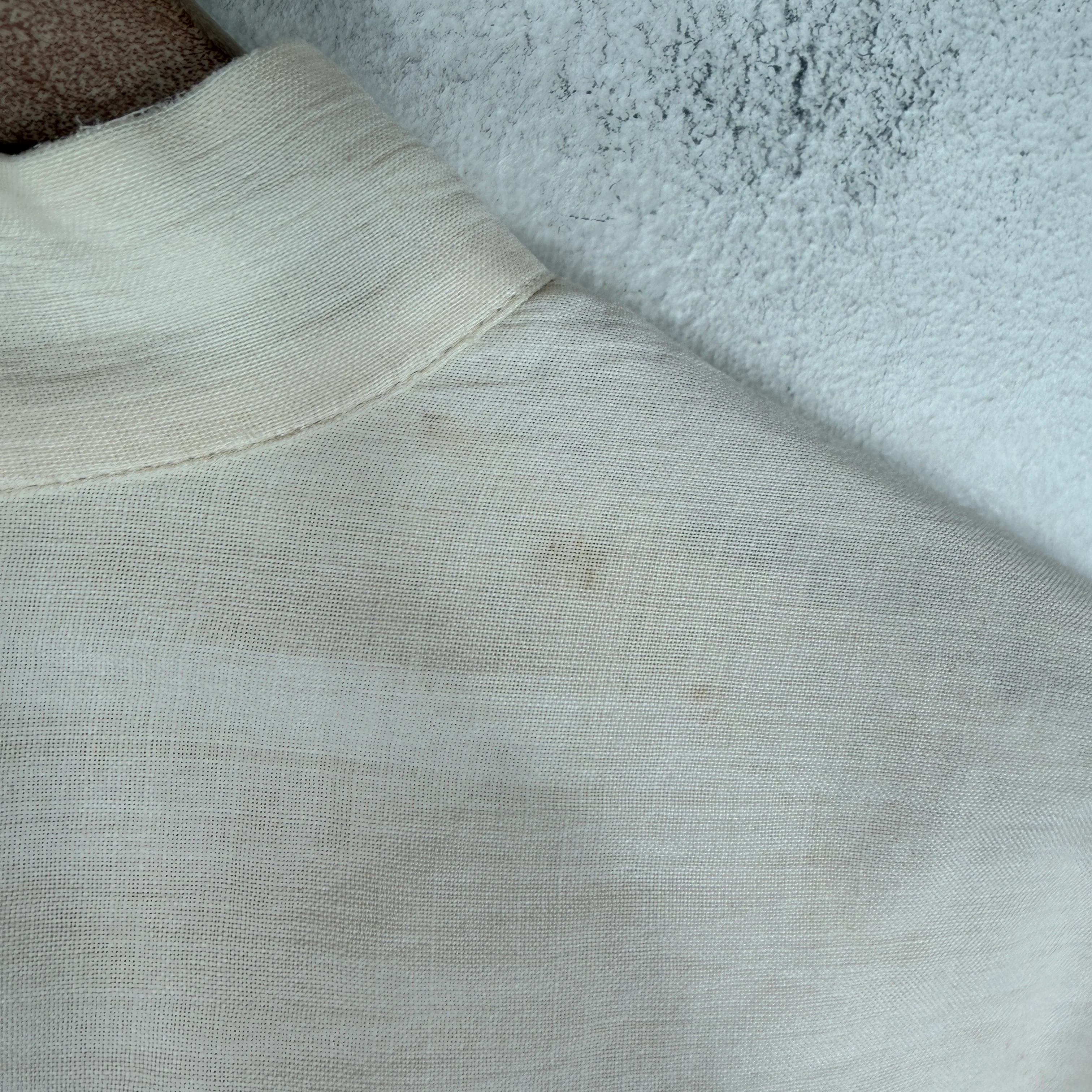Issey Miyake Men Cream Button Up LS Shirt - Image 13
