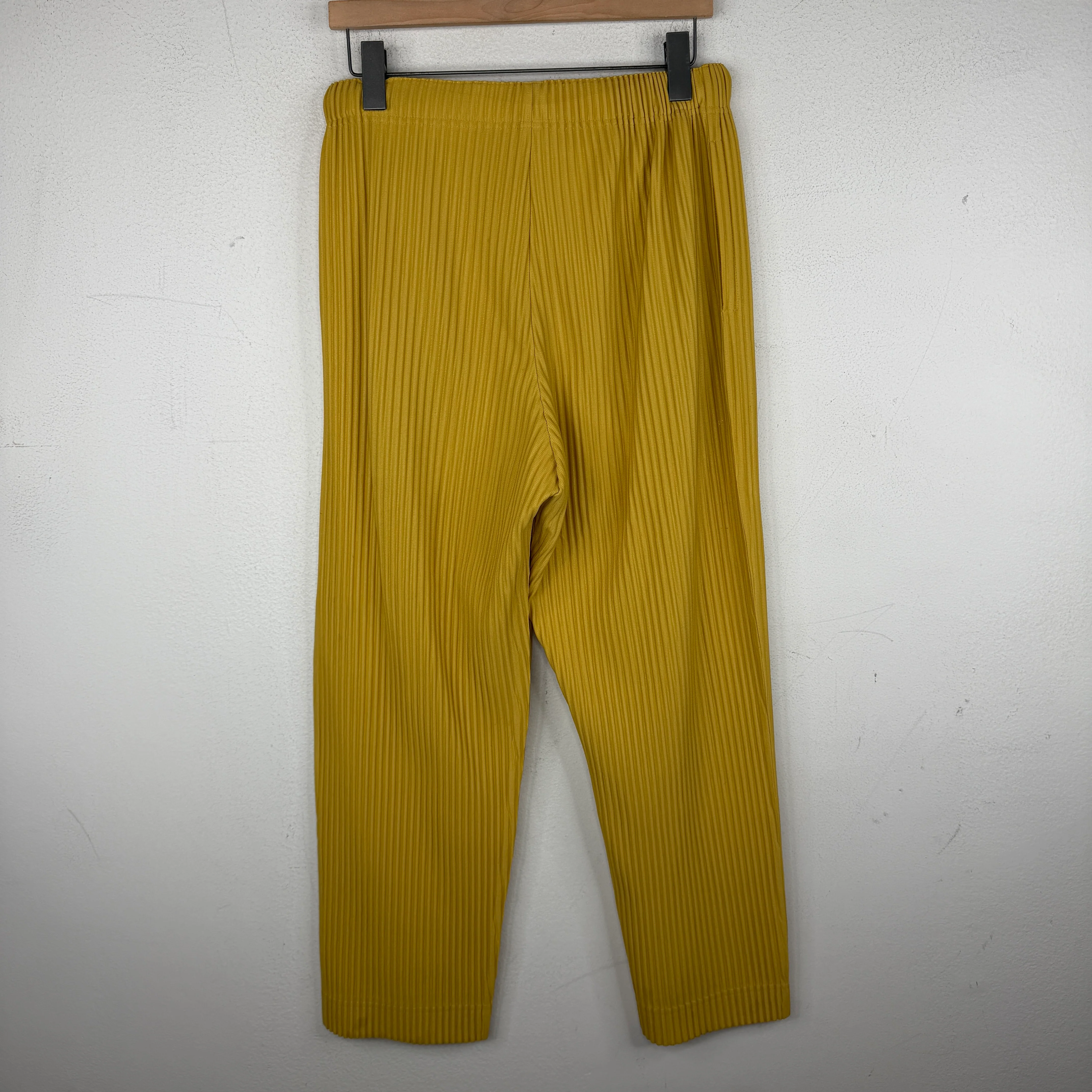 Issey Miyake Yellow Pleated Pants - Image 2