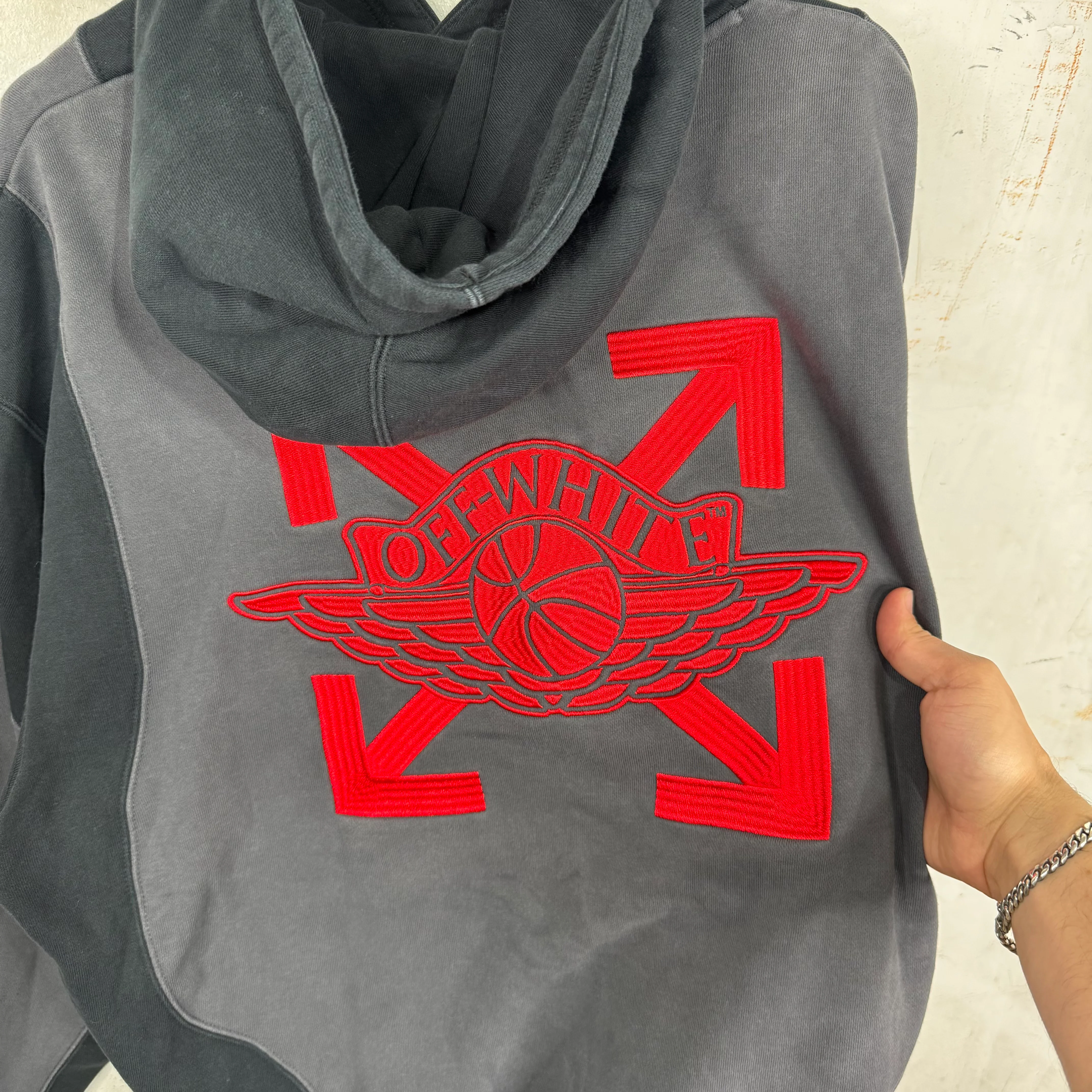 Jordan x Off-White Paneled Hoodie - Image 10