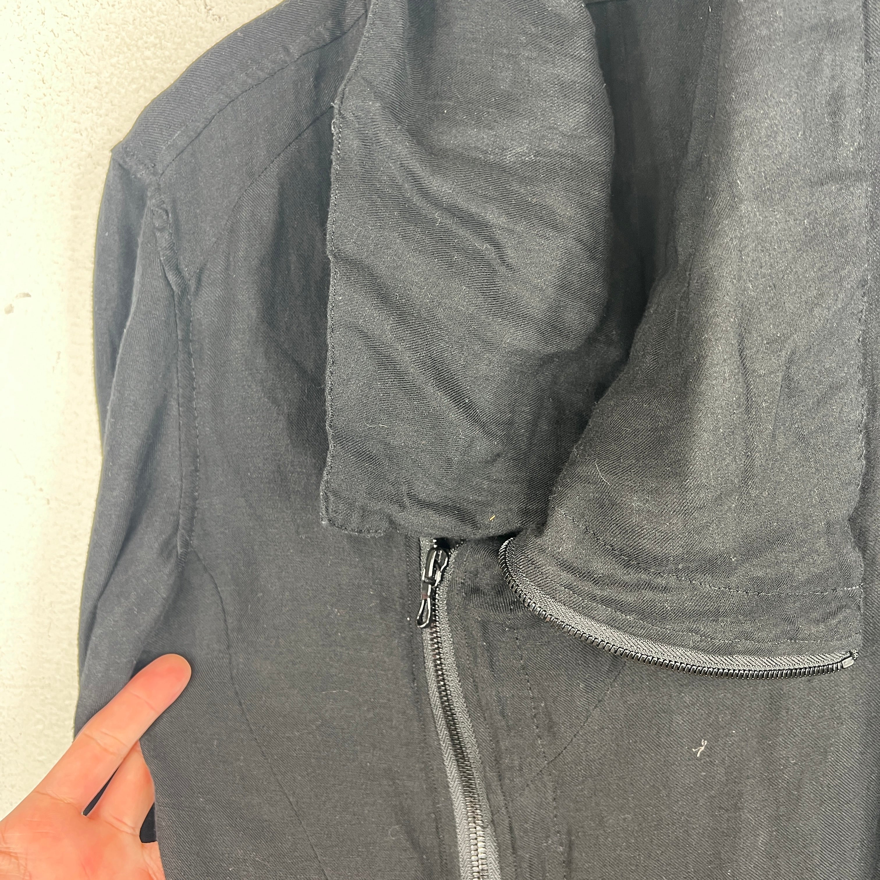 Julius Black Long Neck Crack Jacket - Image 8