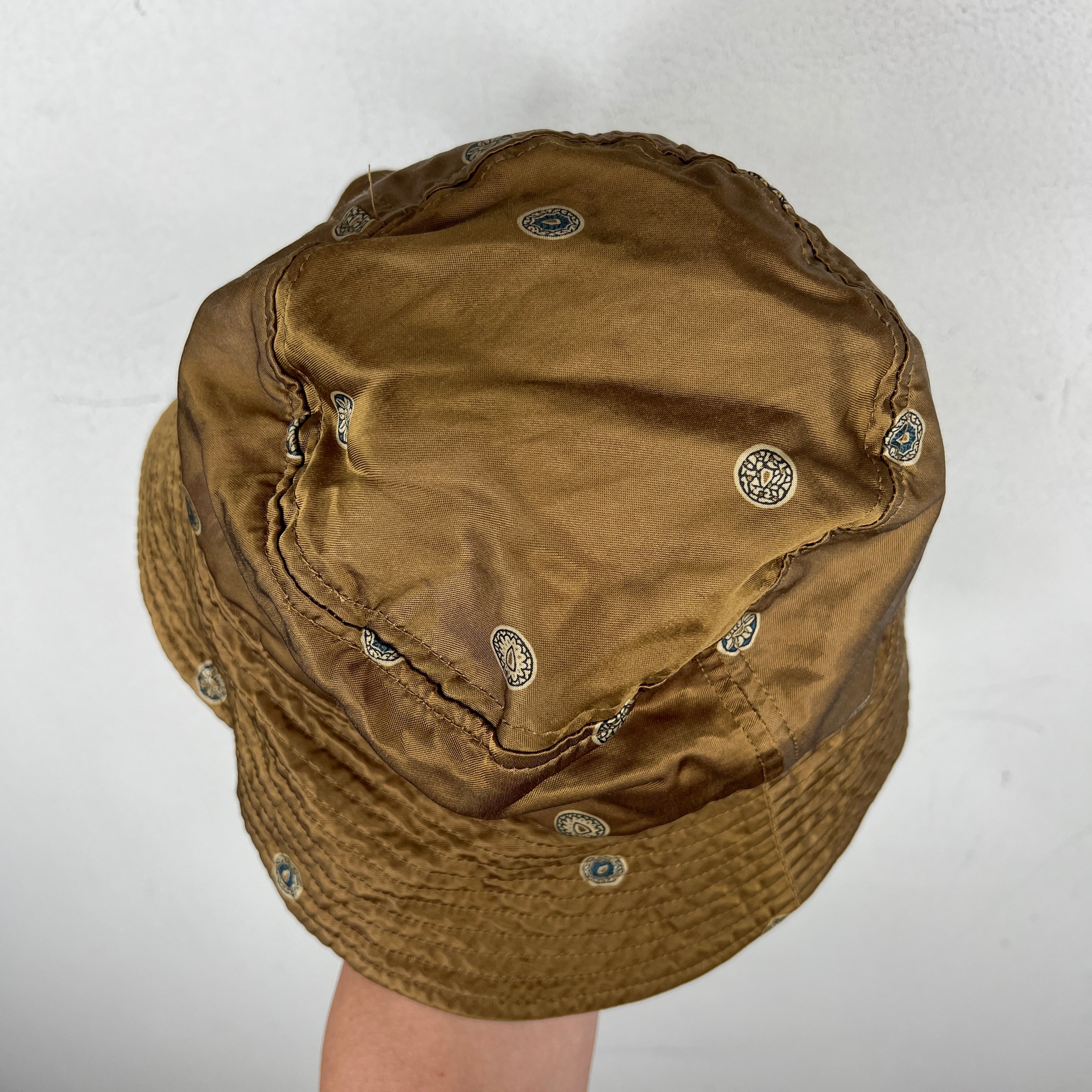 Kapital Brown Nylon Printed Bucket Hat - Image 5