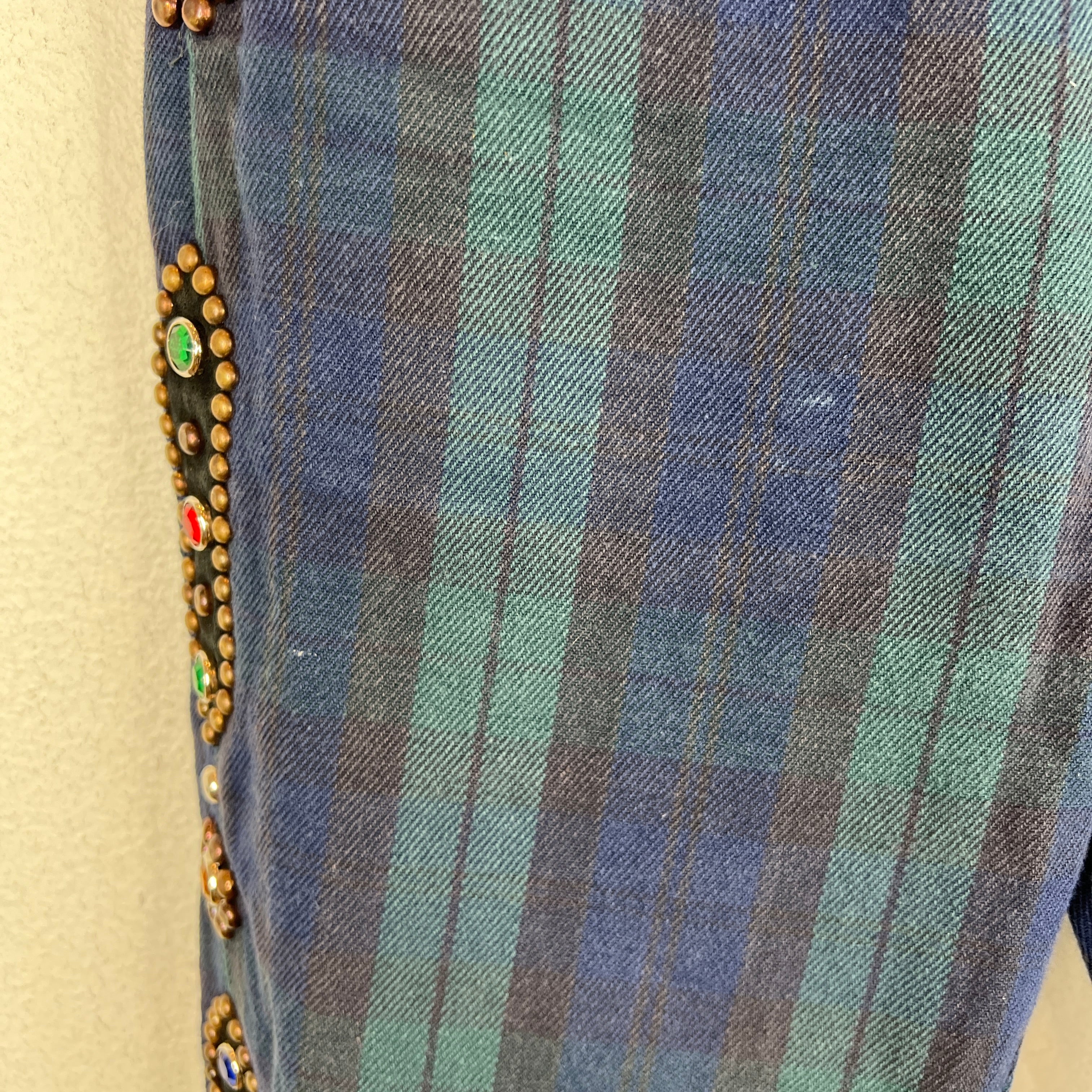 Kapital Green Plaid Cisco Jeans - Image 8