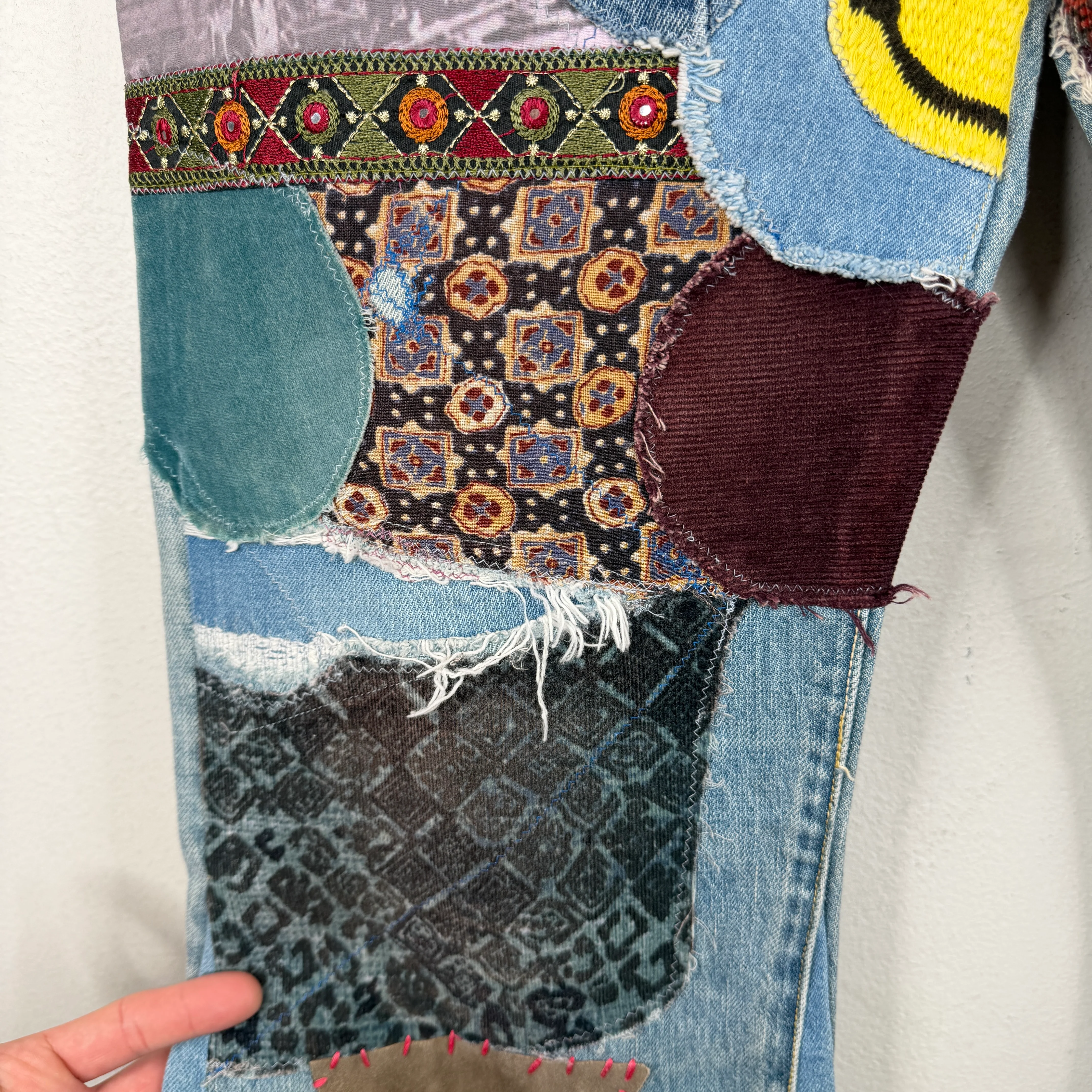 Kapital Patchwork Flared Jeans - Image 6