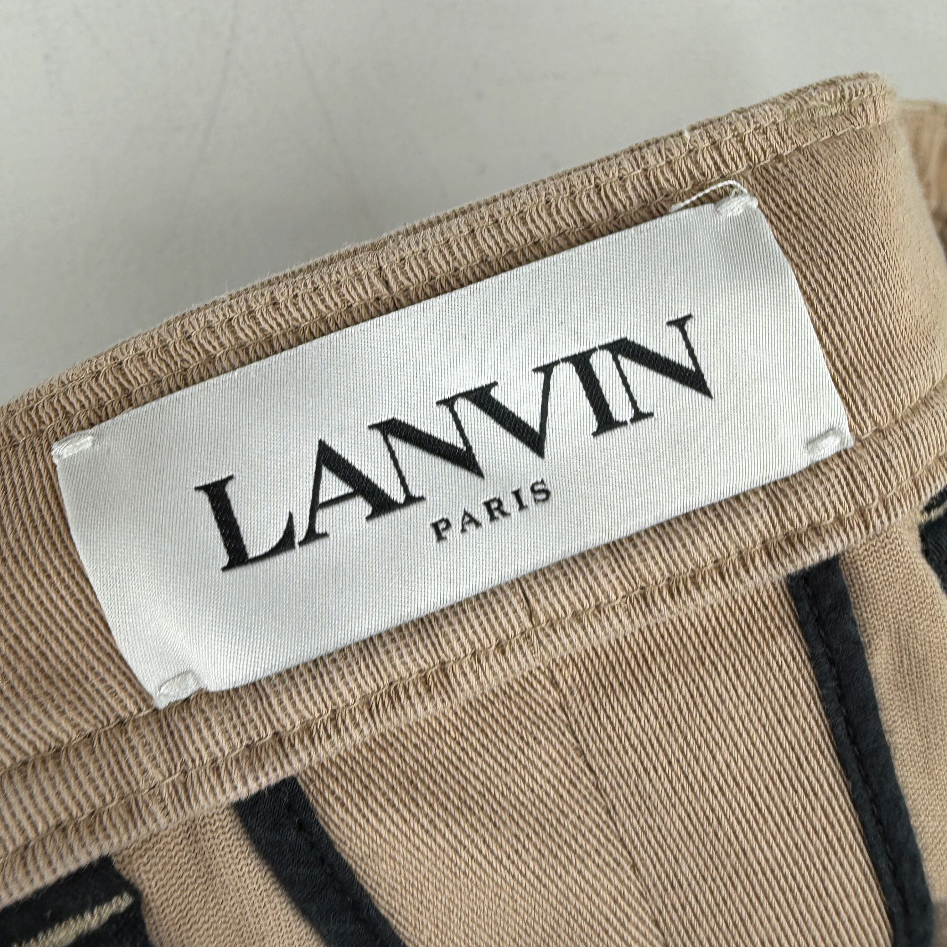 Lanvin Tan Chino Biker Trousers - Image 3