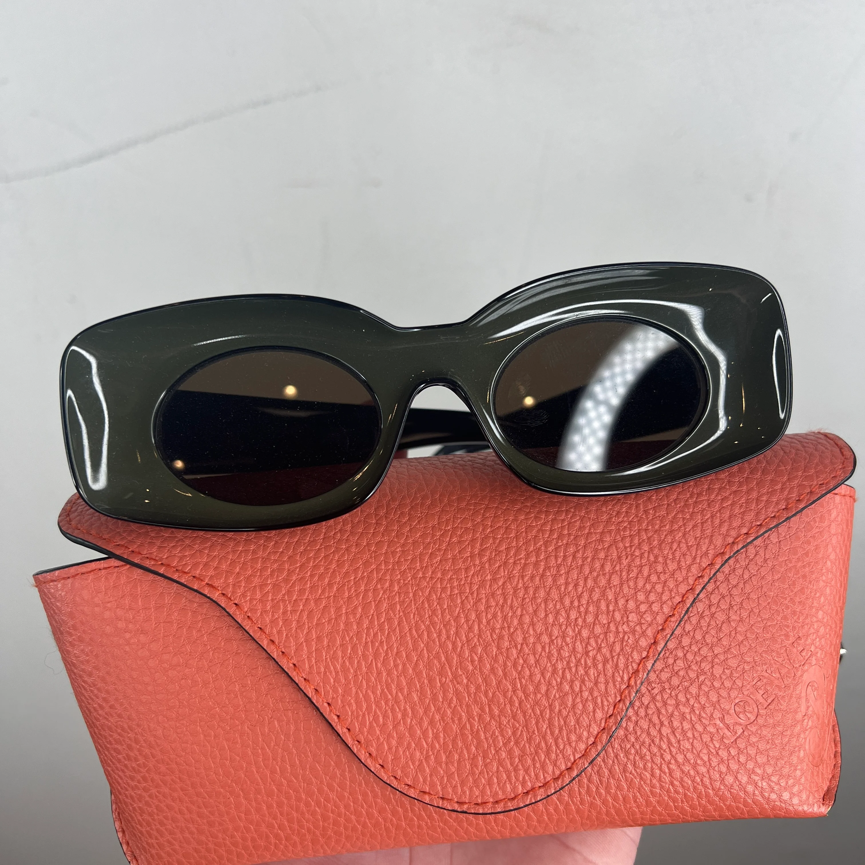 Loewe Green Rectangle Sunglasses