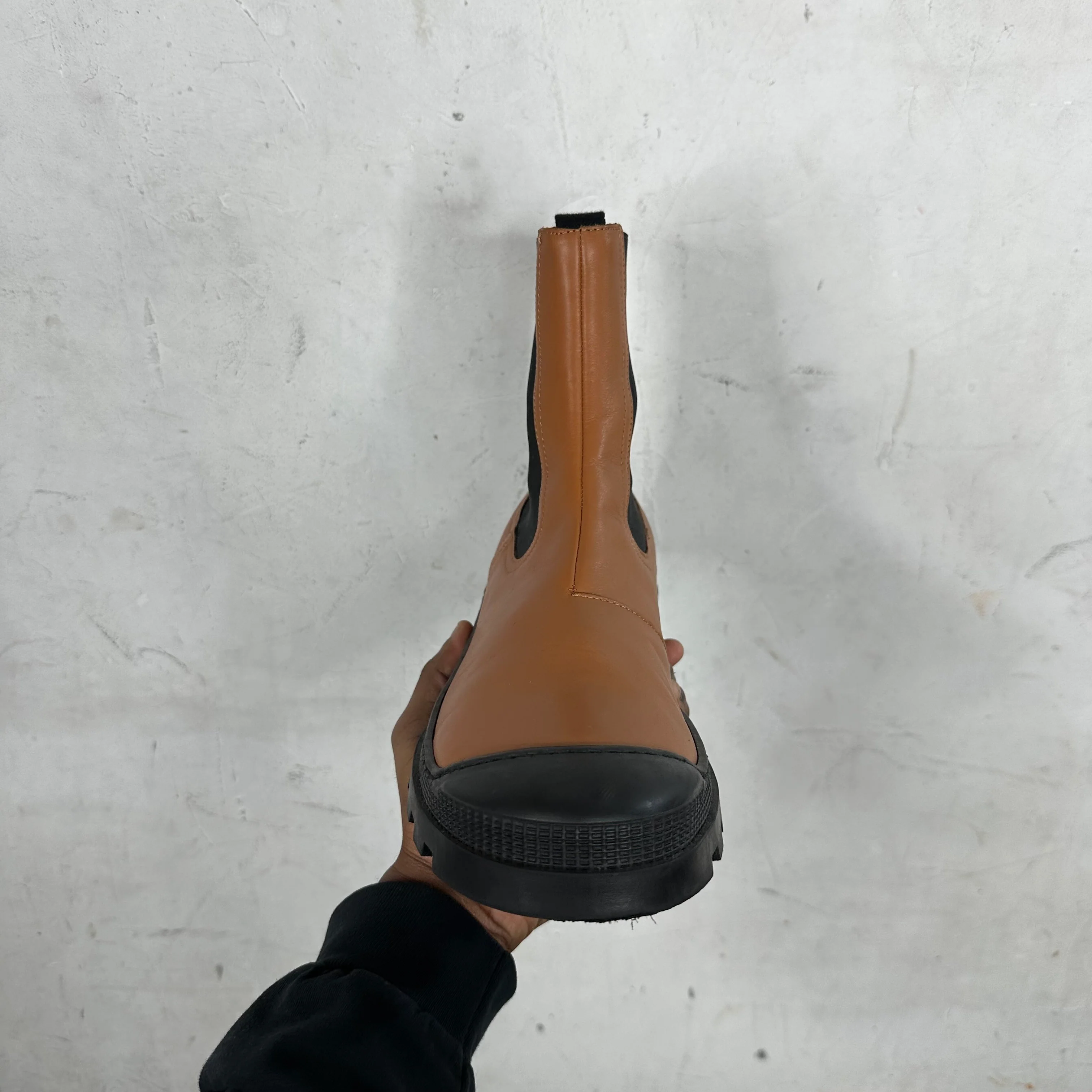 Loewe Orange Block Sole Chelsea Boots - Image 3