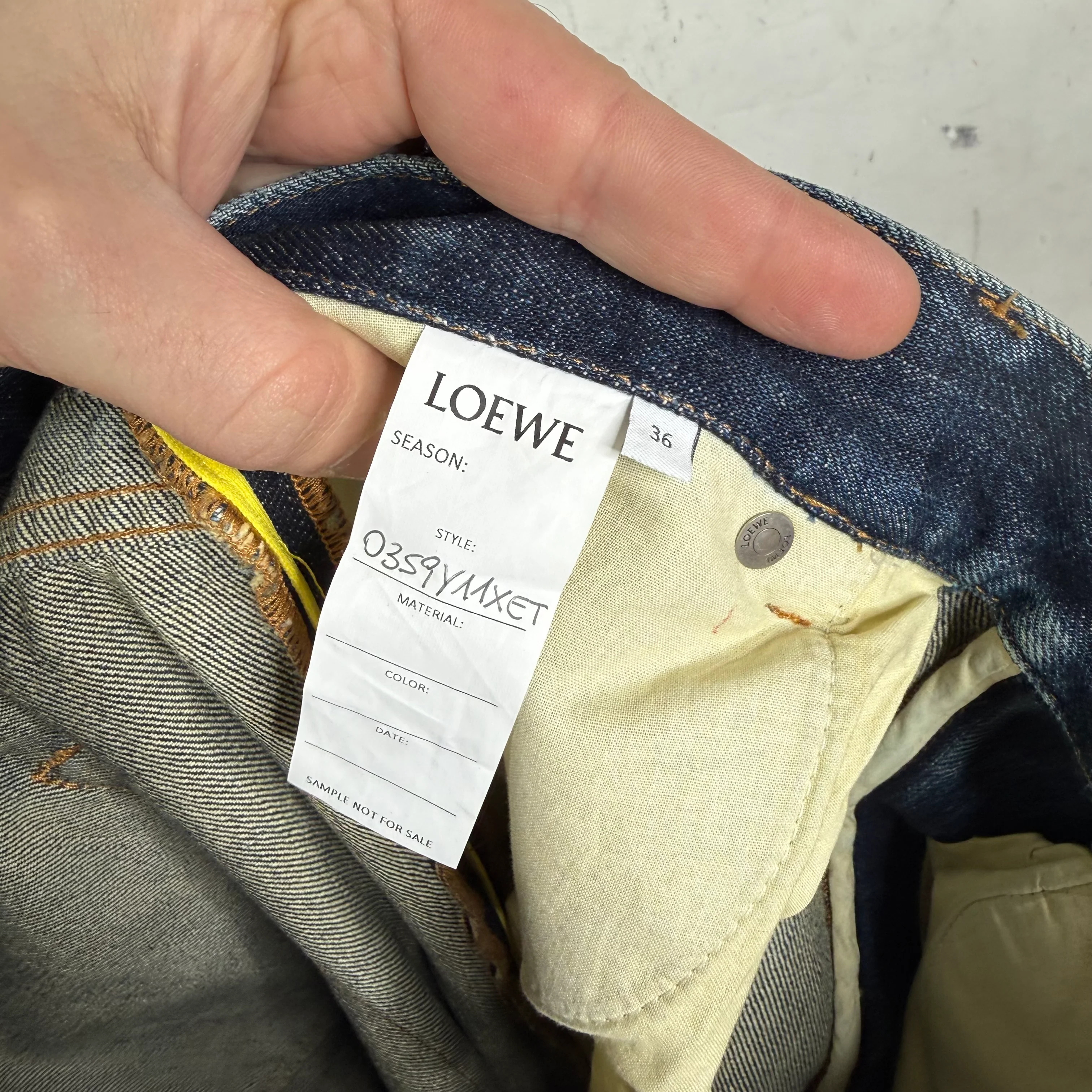 Loewe Yellow Stripe Jeans - Image 4