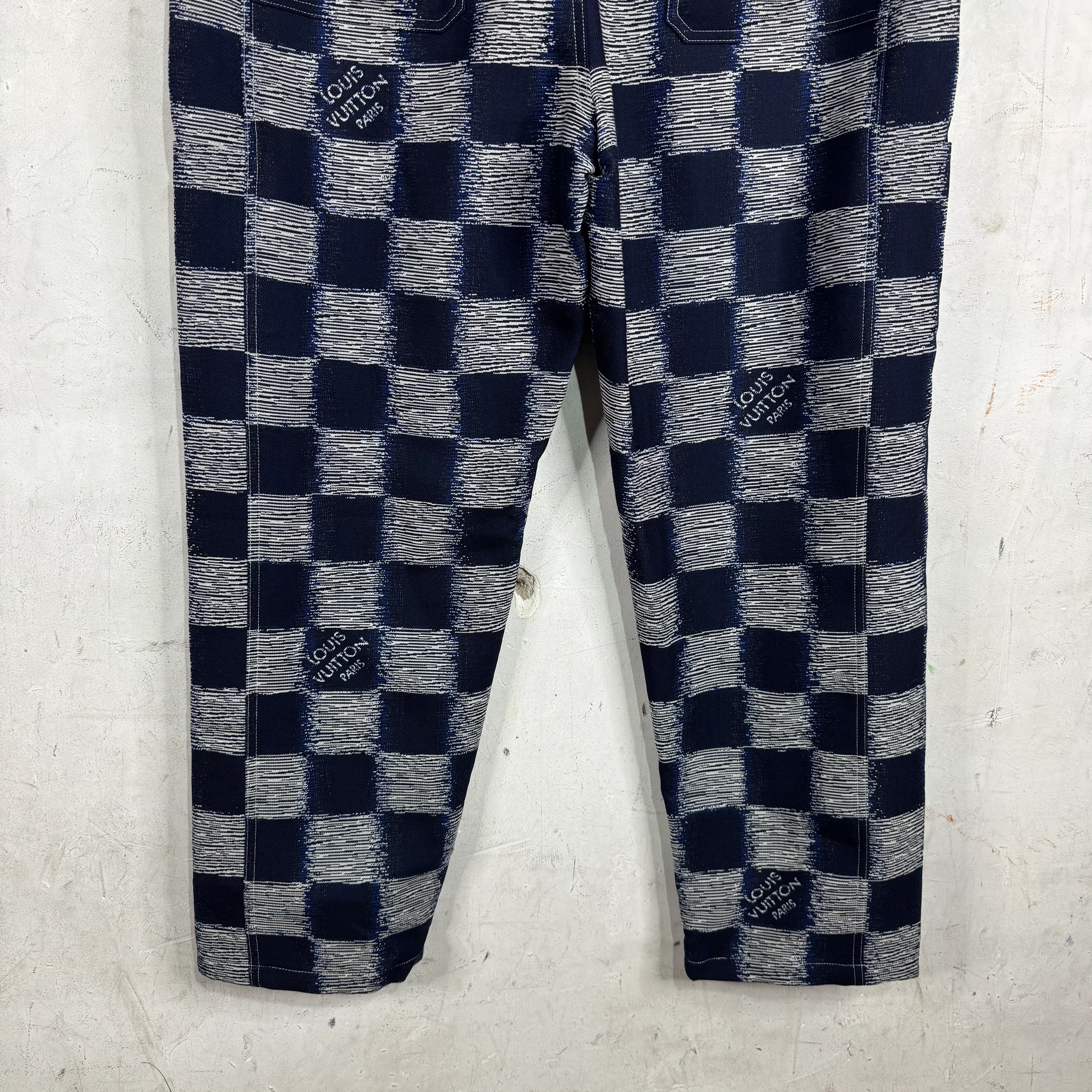 Louis Vuitton Damier Navy Scribbled Workwear Pants - Image 10
