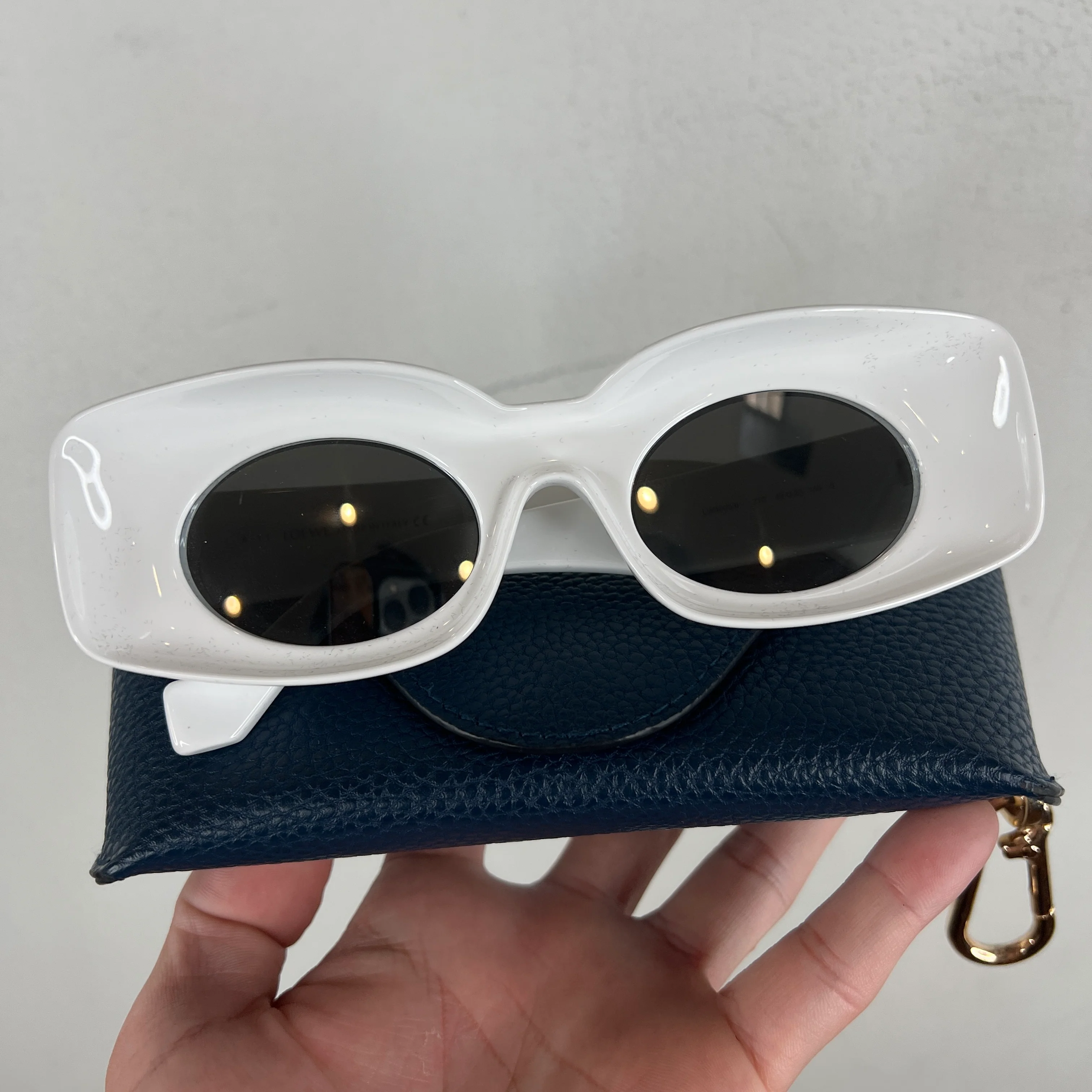 Loewe White Oval Sunglasses