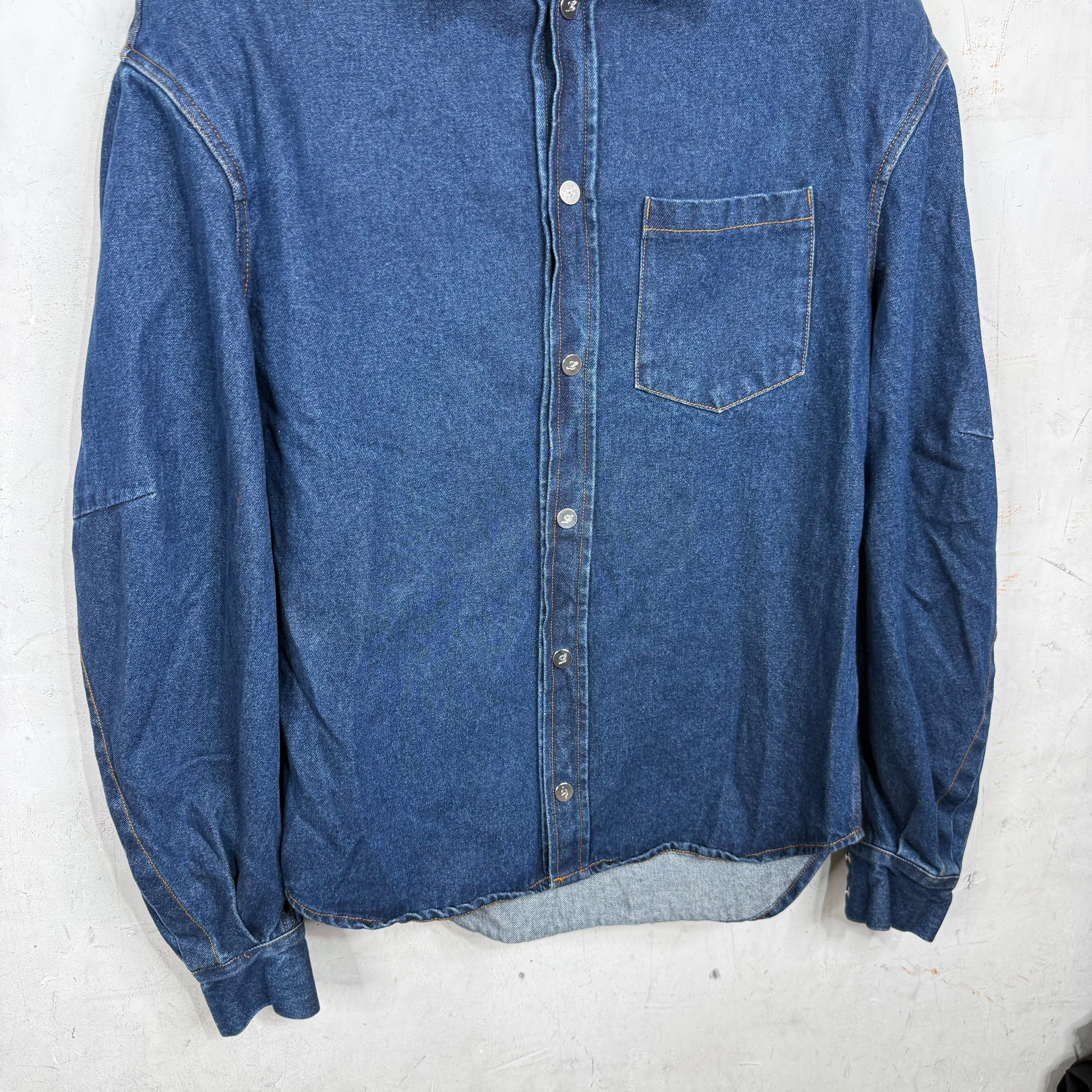 Luar Padded Shoulder Denim Overshirt - Image 6